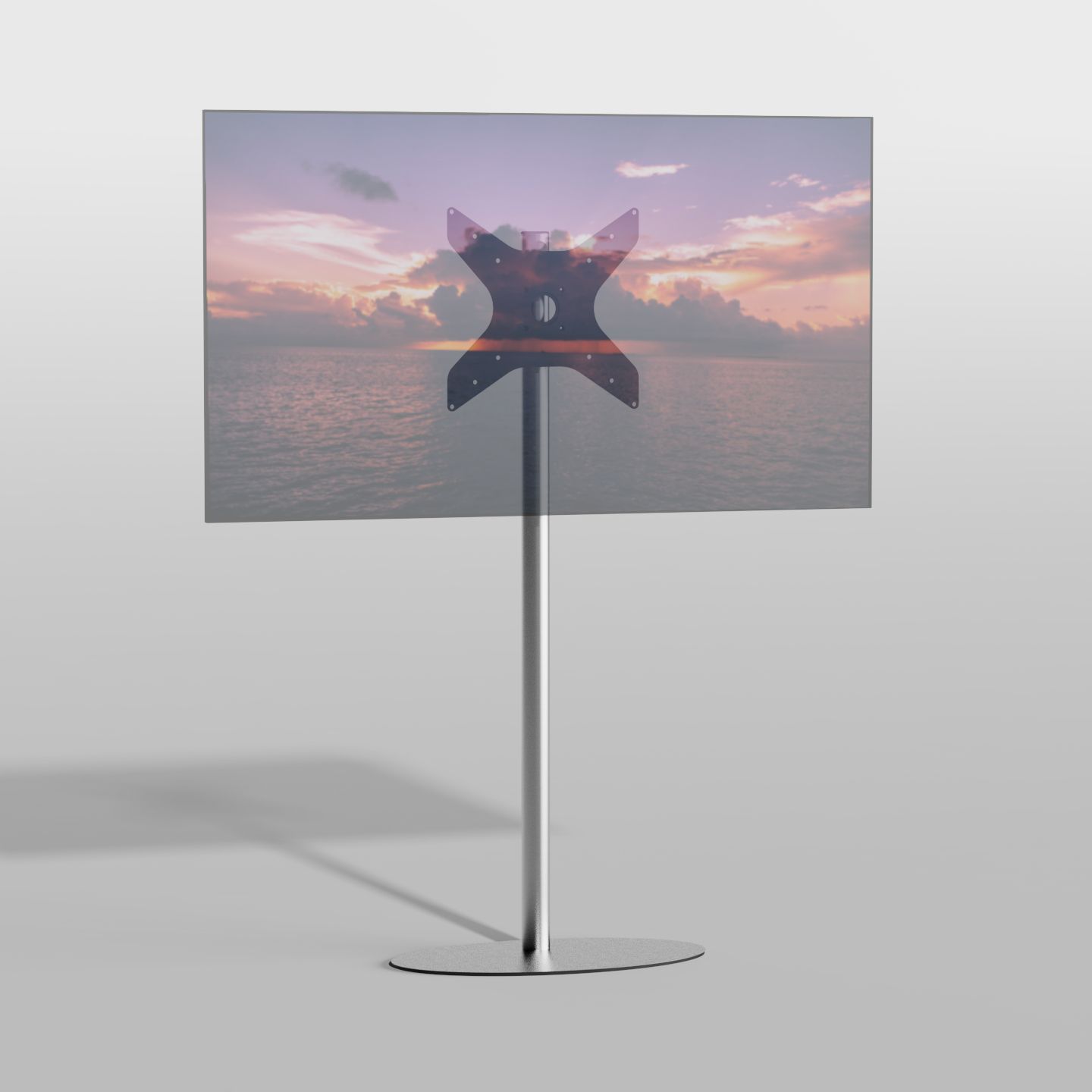 Vloerstandaard ELLIPS rvs 150 cm VESA 400x400