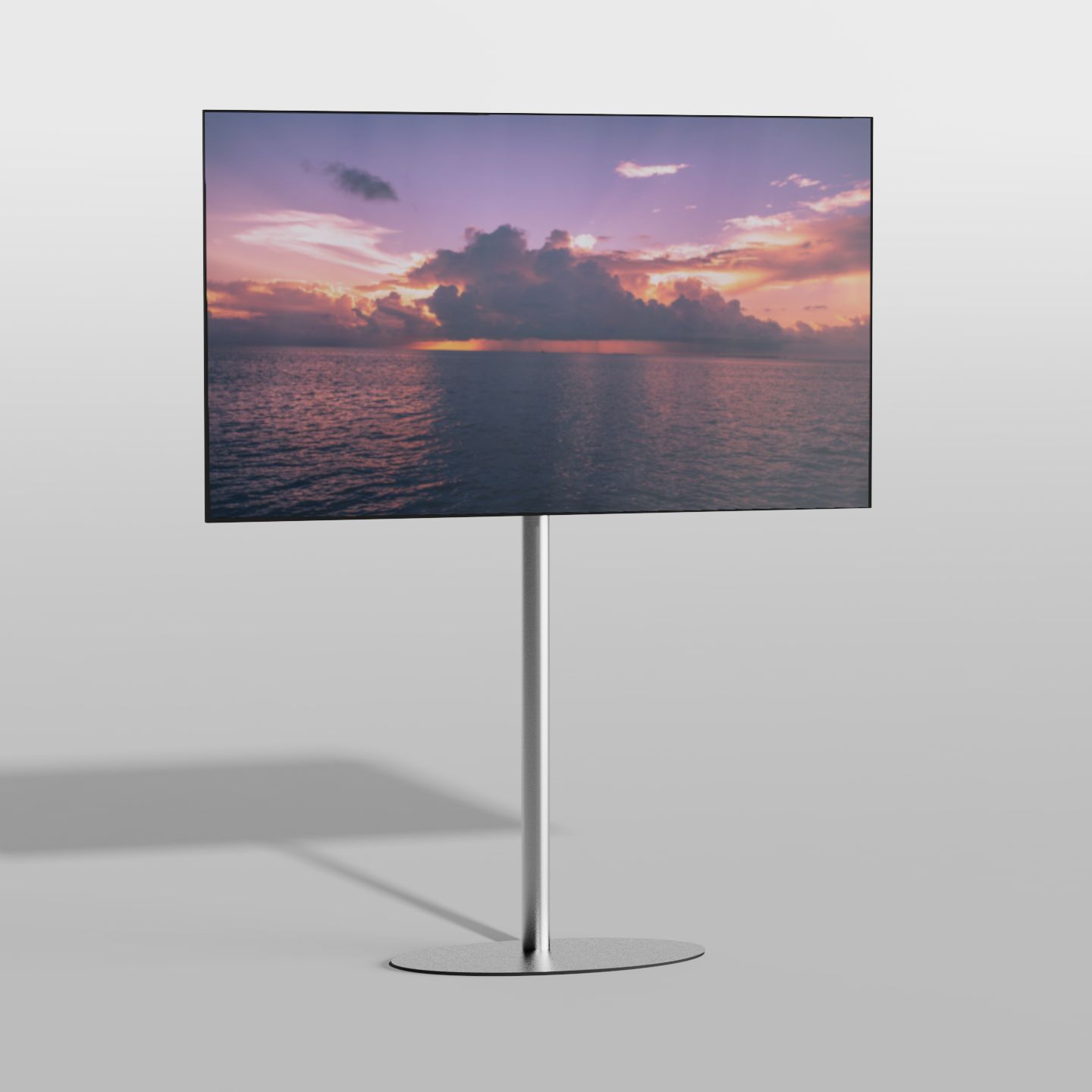 Vloerstandaard ELLIPS rvs 150 cm VESA 100x100