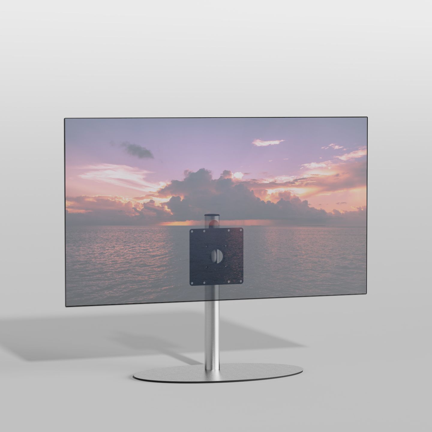 Vloerstandaard ELLIPS rvs 60 cm VESA 200x200