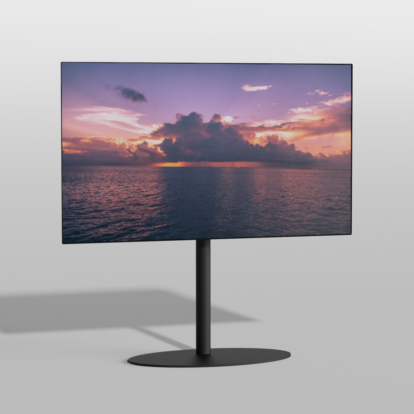 Vloerstandaard ELLIPS zwart 80 cm VESA 100x100