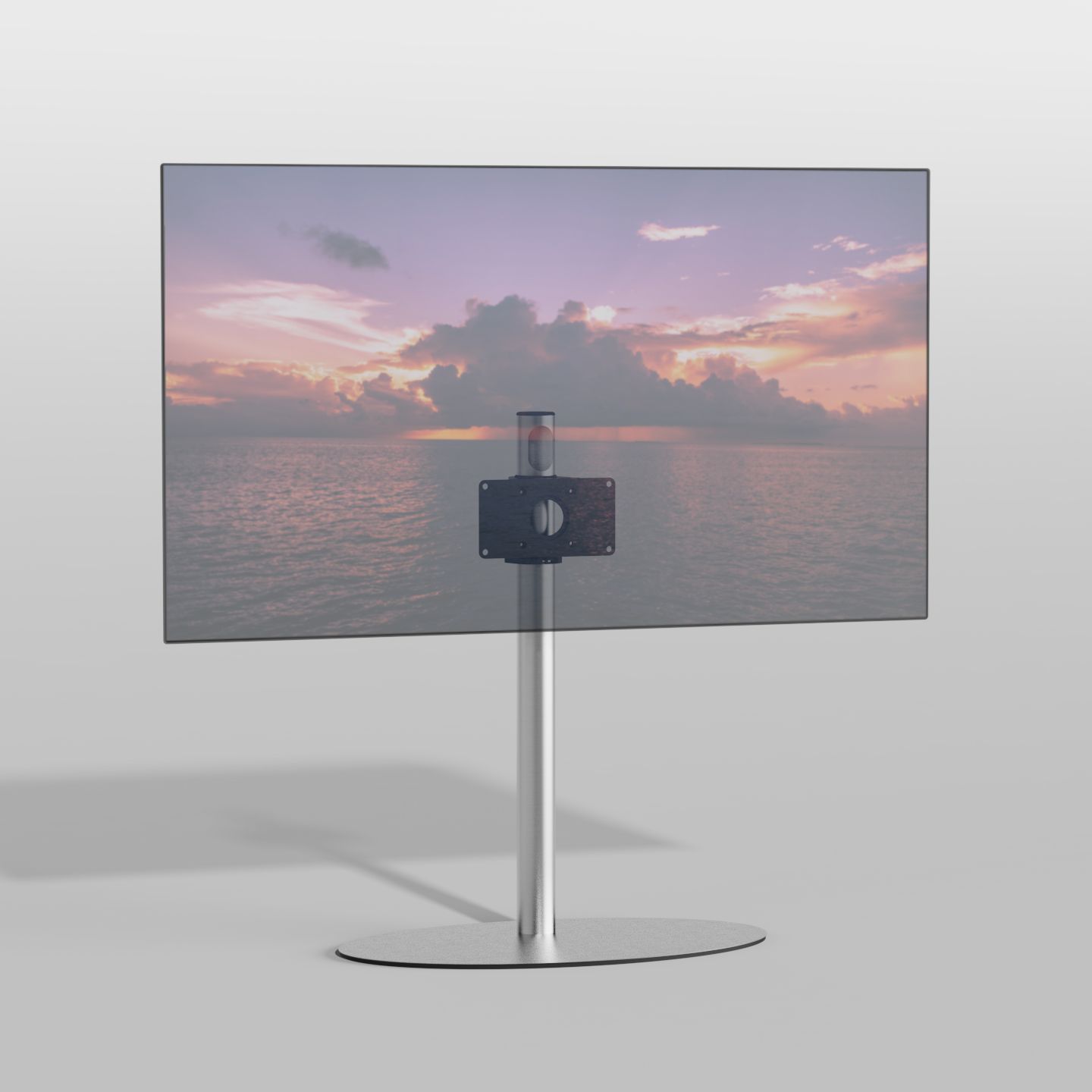 Vloerstandaard ELLIPS rvs 80 cm VESA 200x100
