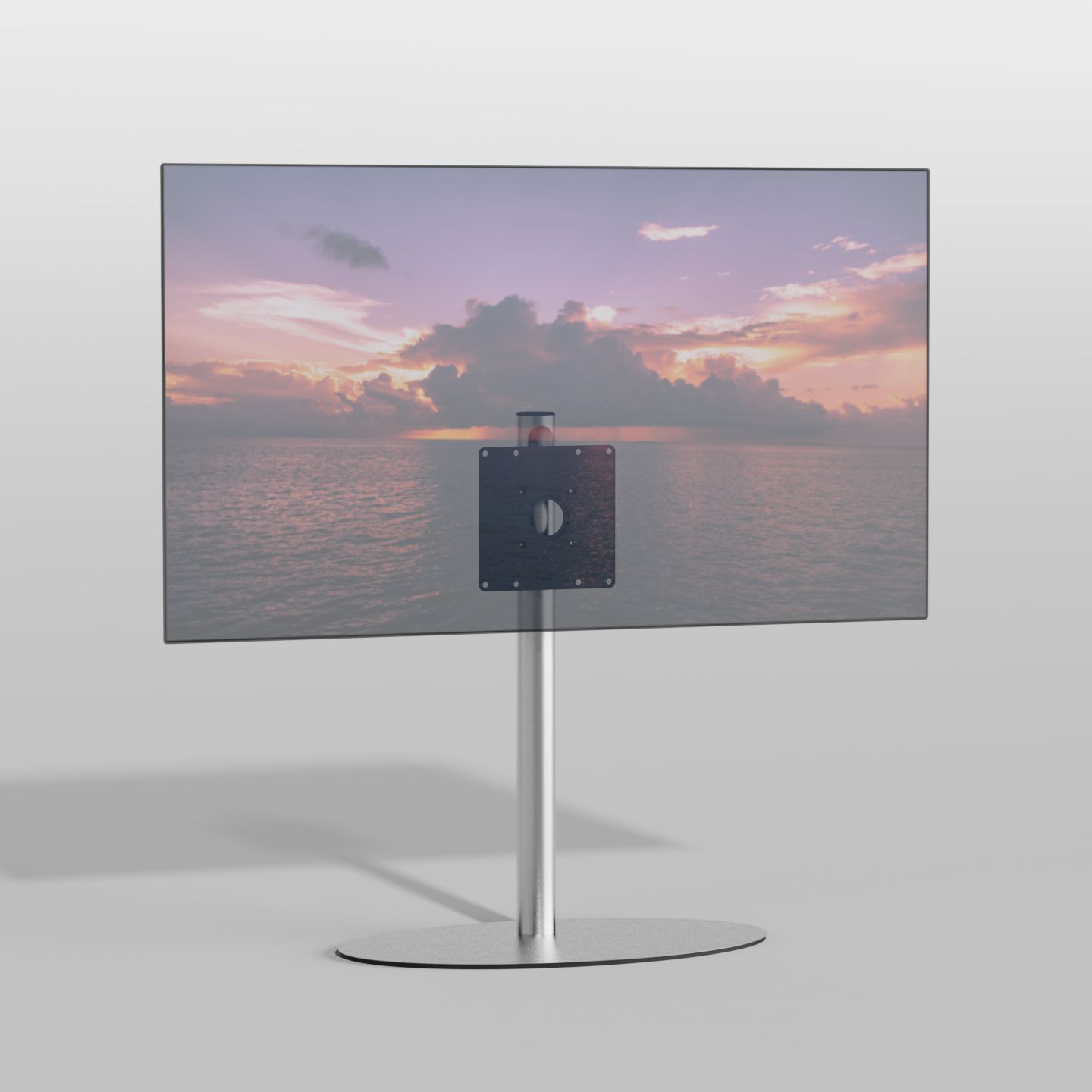 Vloerstandaard ELLIPS rvs 80 cm VESA 200x200