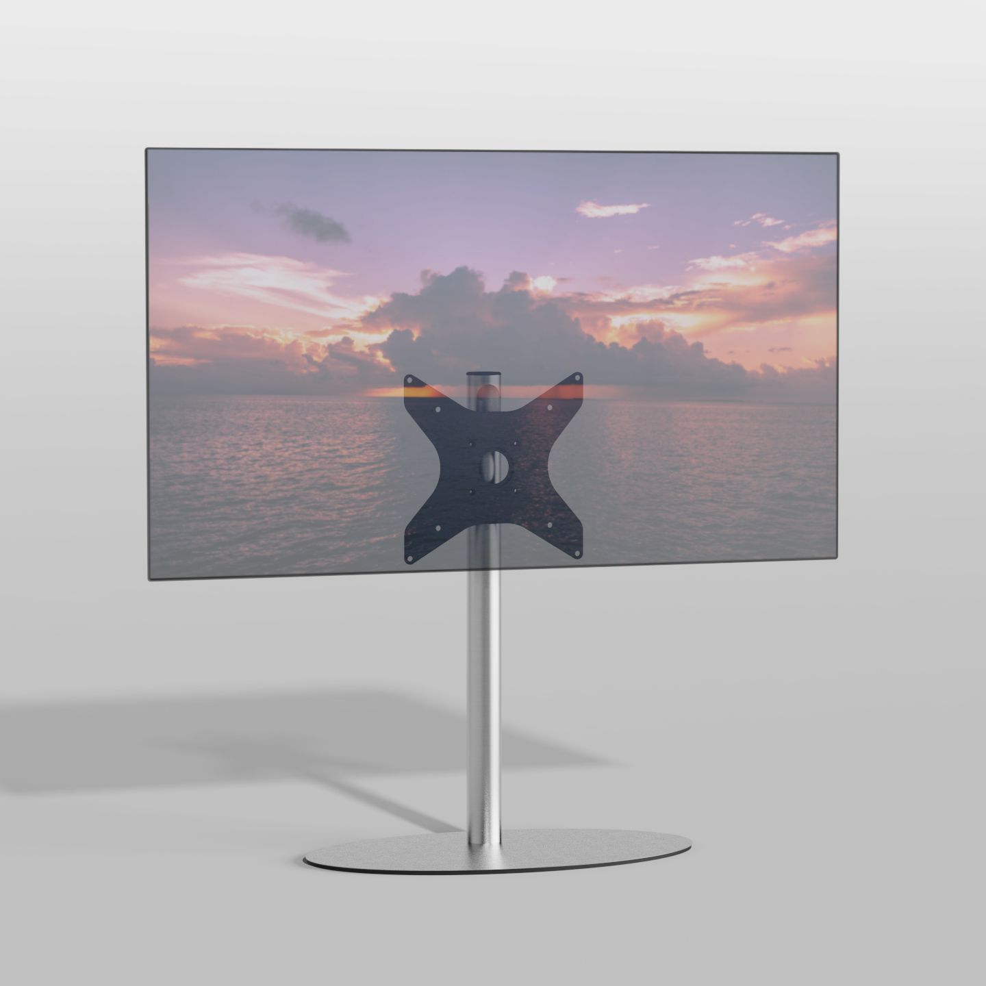 Vloerstandaard ELLIPS rvs 80 cm VESA 300x300