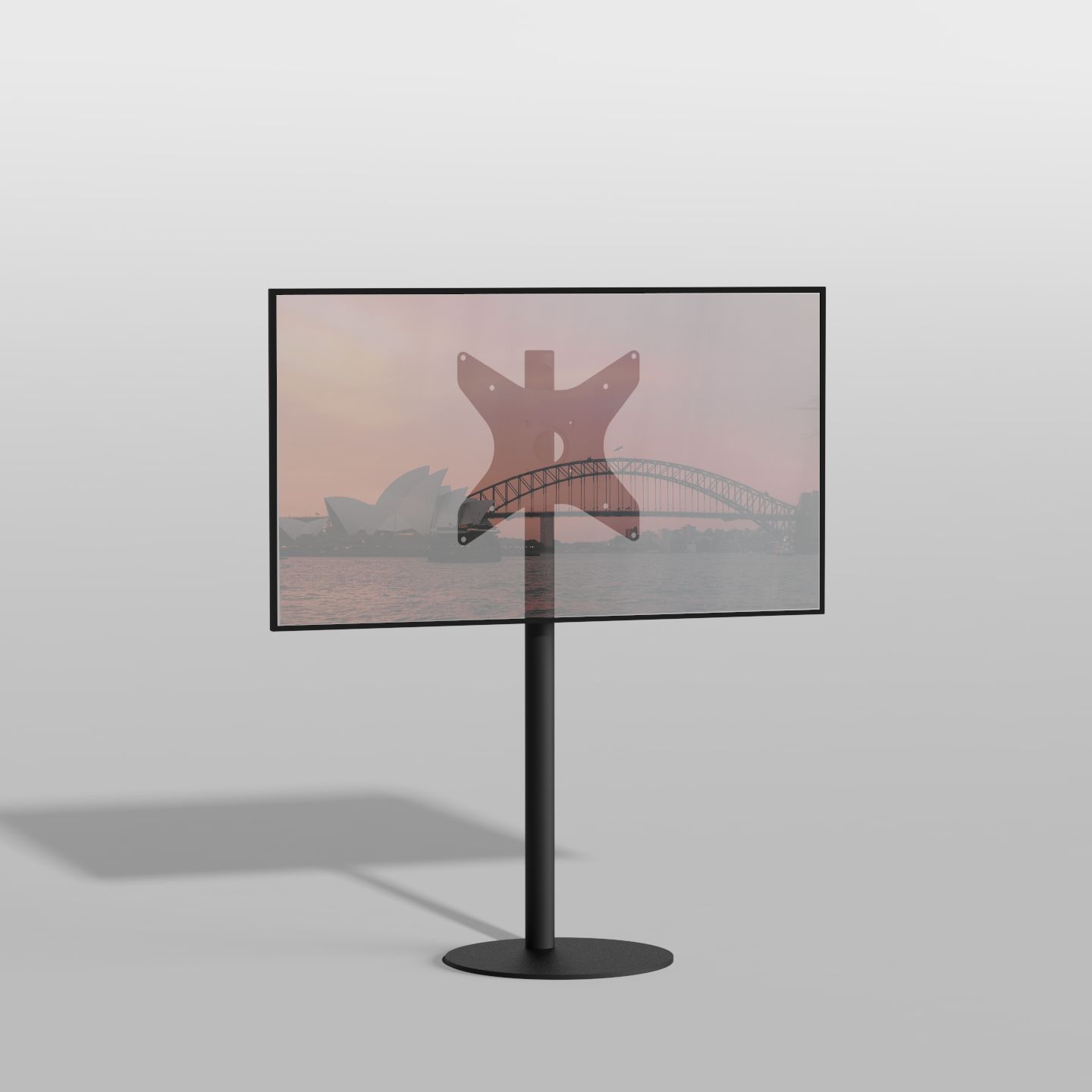 Vloerstandaard GATE zwart 100 cm VESA 300x300