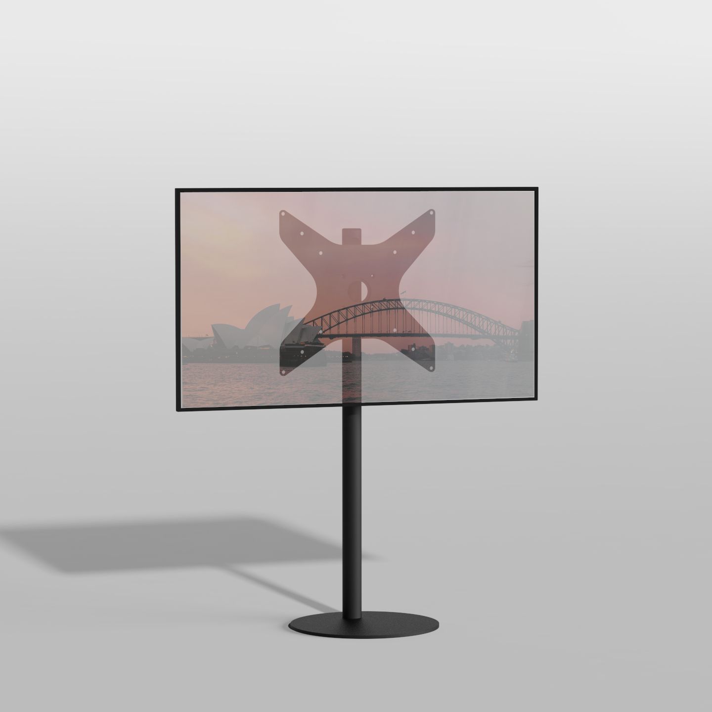 Vloerstandaard GATE zwart 100 cm VESA 400x400