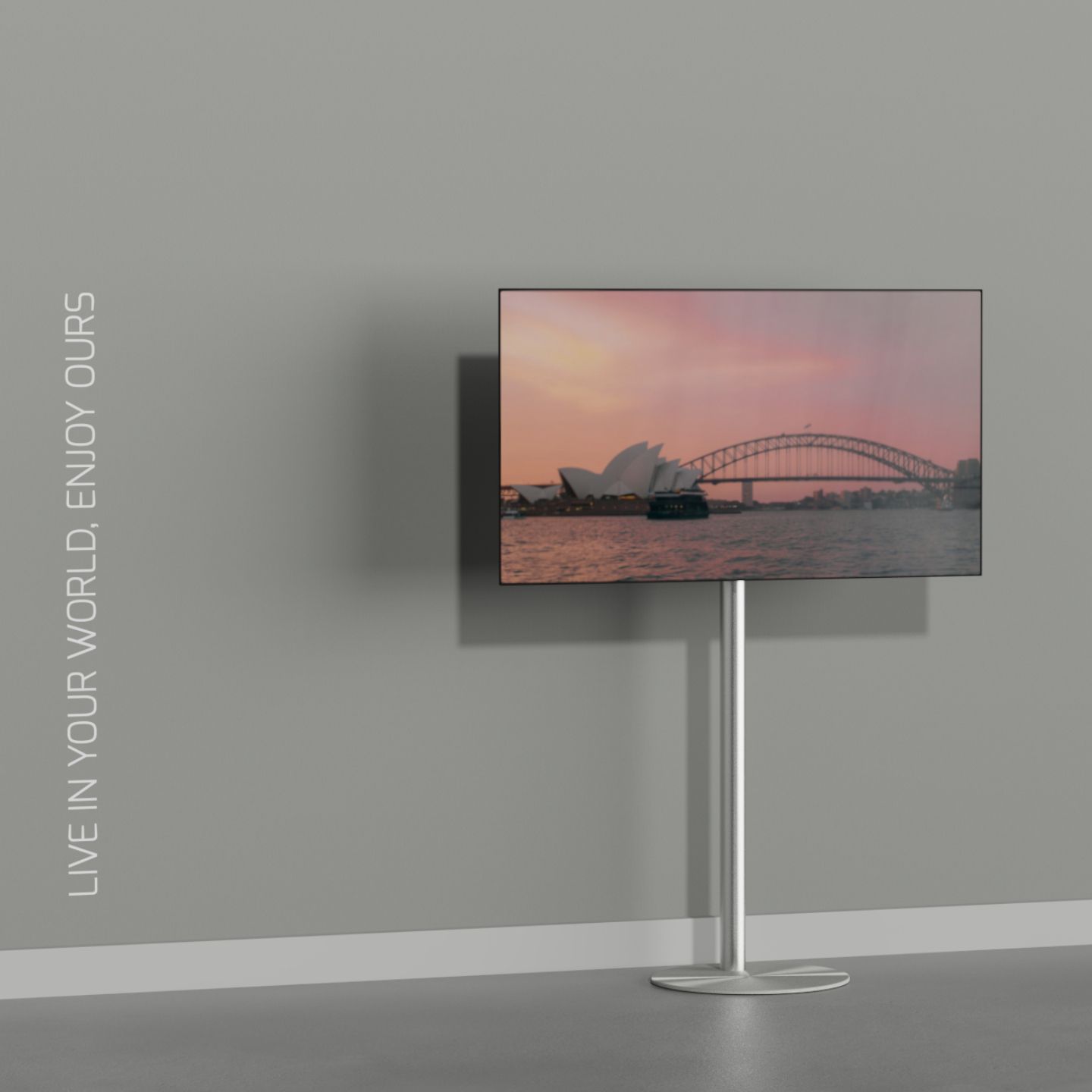 Vloerstandaard GATE RVS 120 cm MULTIFIT VESA 75x75 tot 400x400