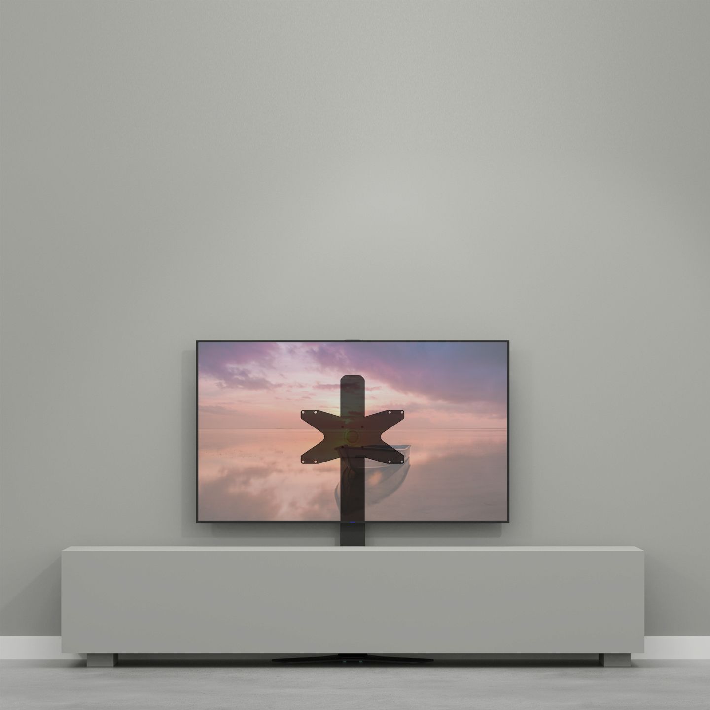 Vloerstandaard HYBRID zwart 120cm VESA 400x200