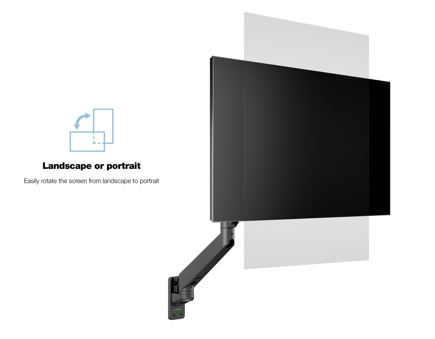 Monitorsteun - VESA Gas Lift Arm Wall Single [zwart]