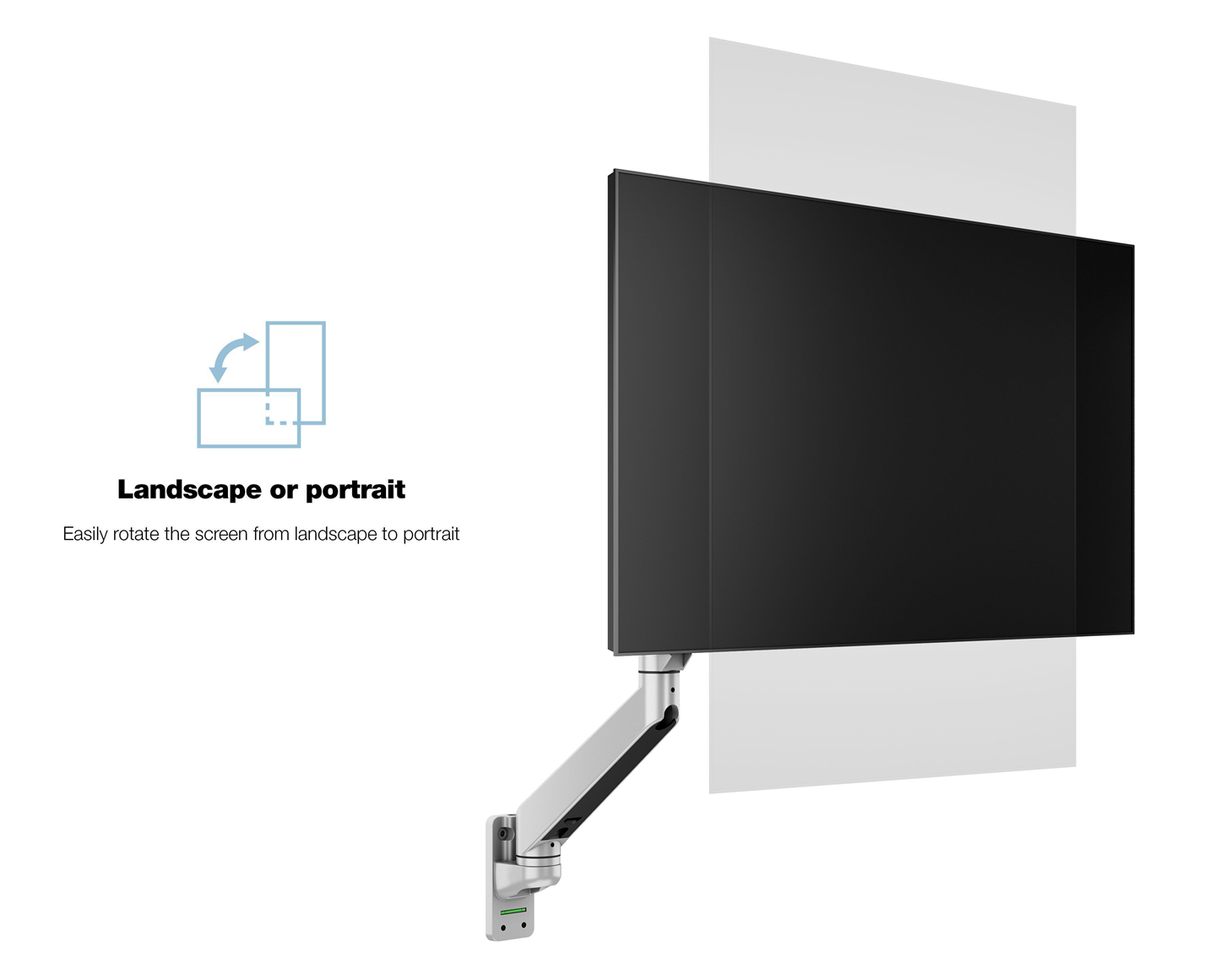 Monitorsteun - VESA Gas Lift Arm Wall Single [zilver]
