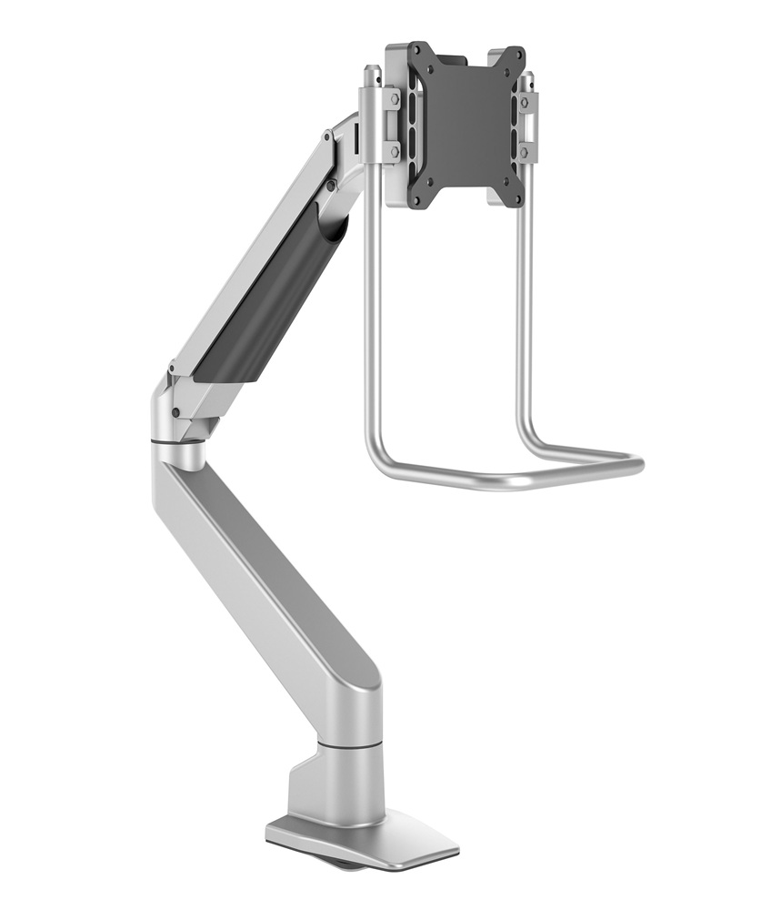 Monitorsteun - VESA Gas Lift Arm Single met hendel  [zilver]