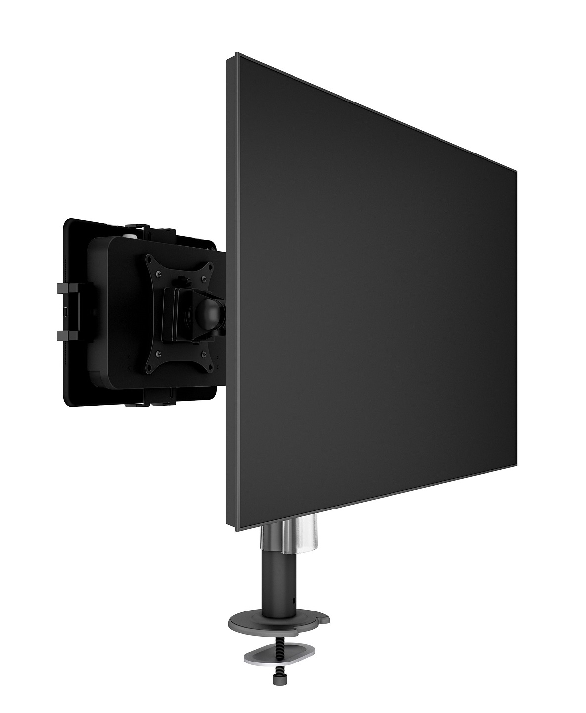 VESA Deskmount Dual B2B with Lockable Tablet Mount