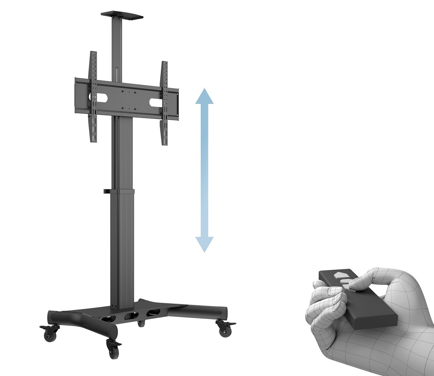 Motorized Public Floorstand Single Pillar 170 HD