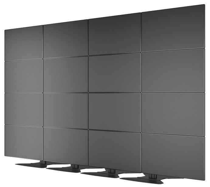Public Video Wall Stand 16-Screens 40-55'' [zwart]