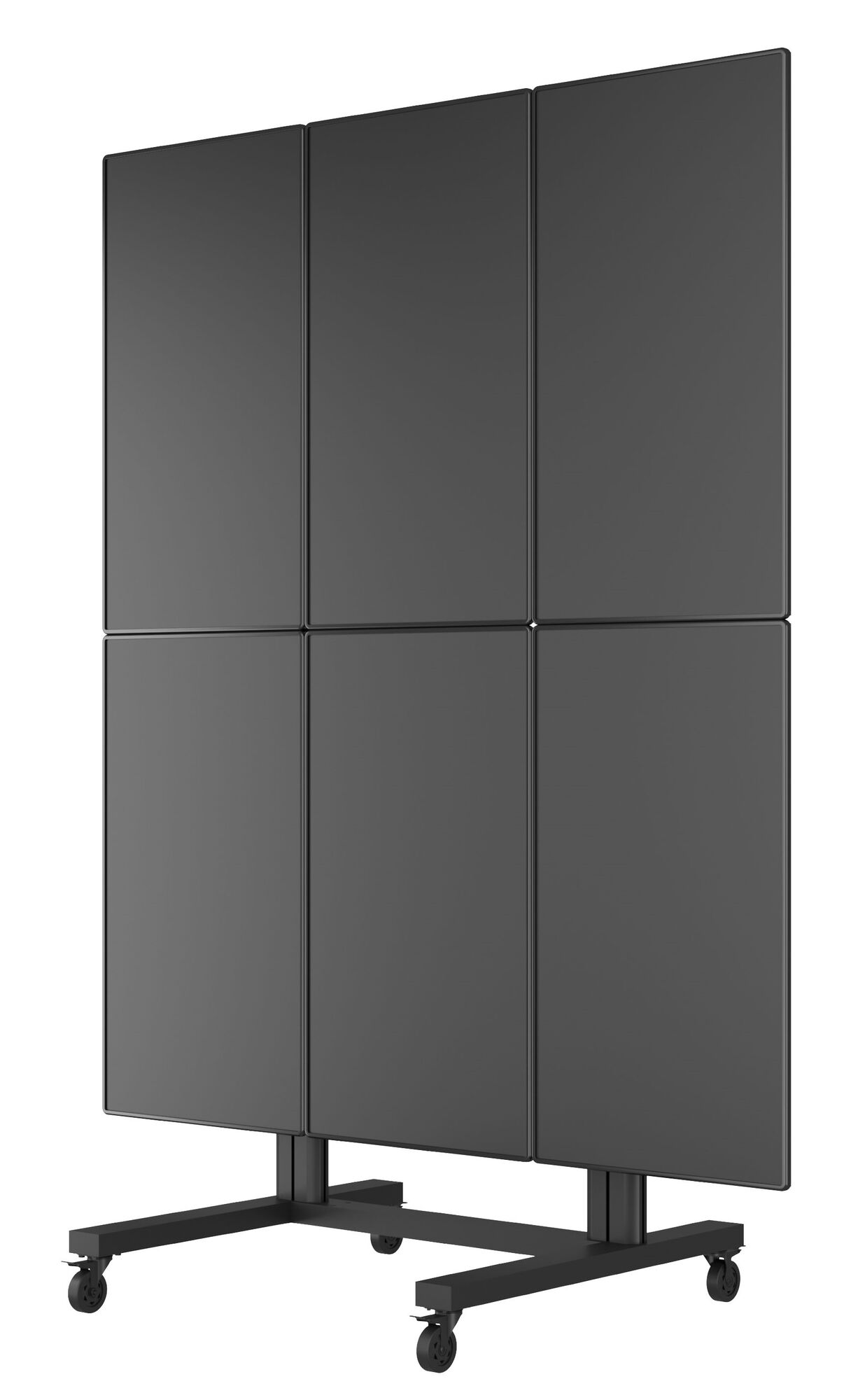 Public Video Wall Stand Portrait 6-Screens 40-55'' [zwart]