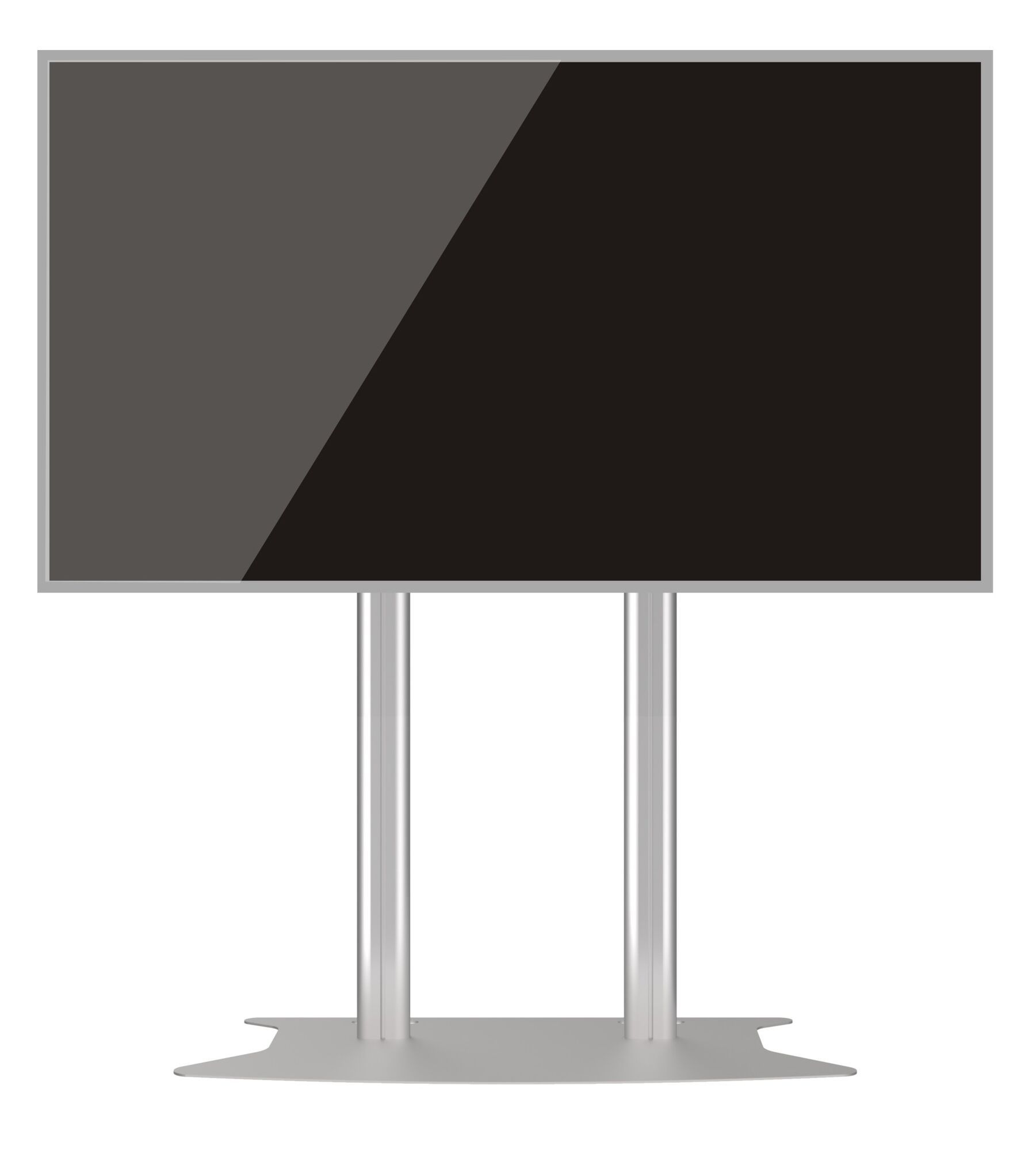 Public Display Stand 180 Dual Pillar Floorbase [silber]