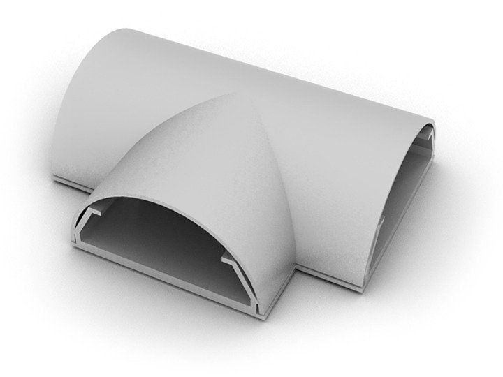 T-stuk 33 mm voor kabelgoot [aluminium]