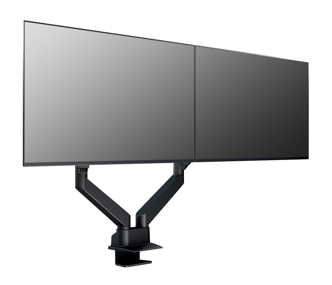 Monitorsteun - VESA Gas Lift Arm Dual Side by Side [zwart]
