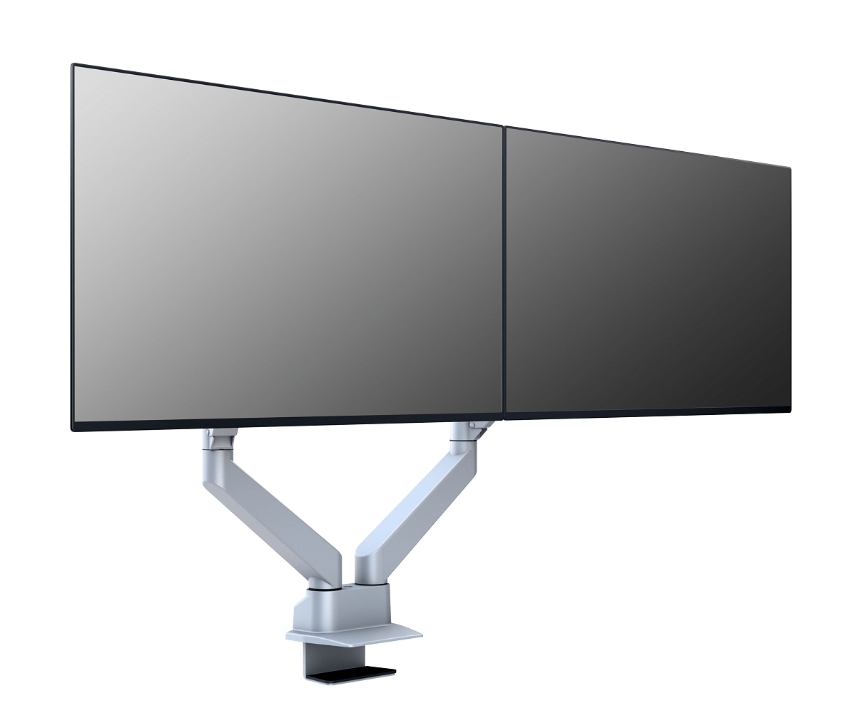 Monitorsteun - VESA Gas Lift Arm Dual Side by Side [zilver]