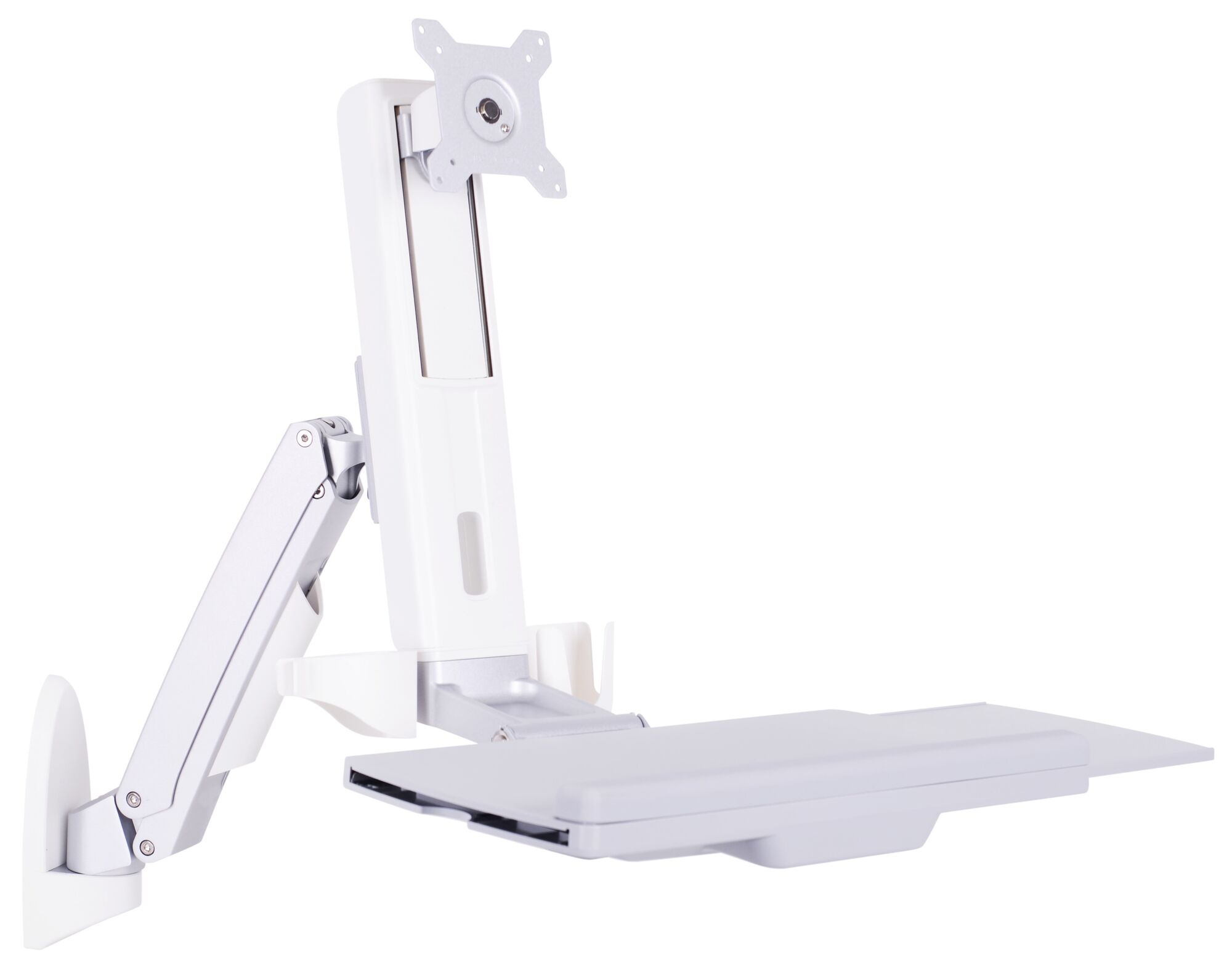 Workstation voor monitor en toetsenbord single arm