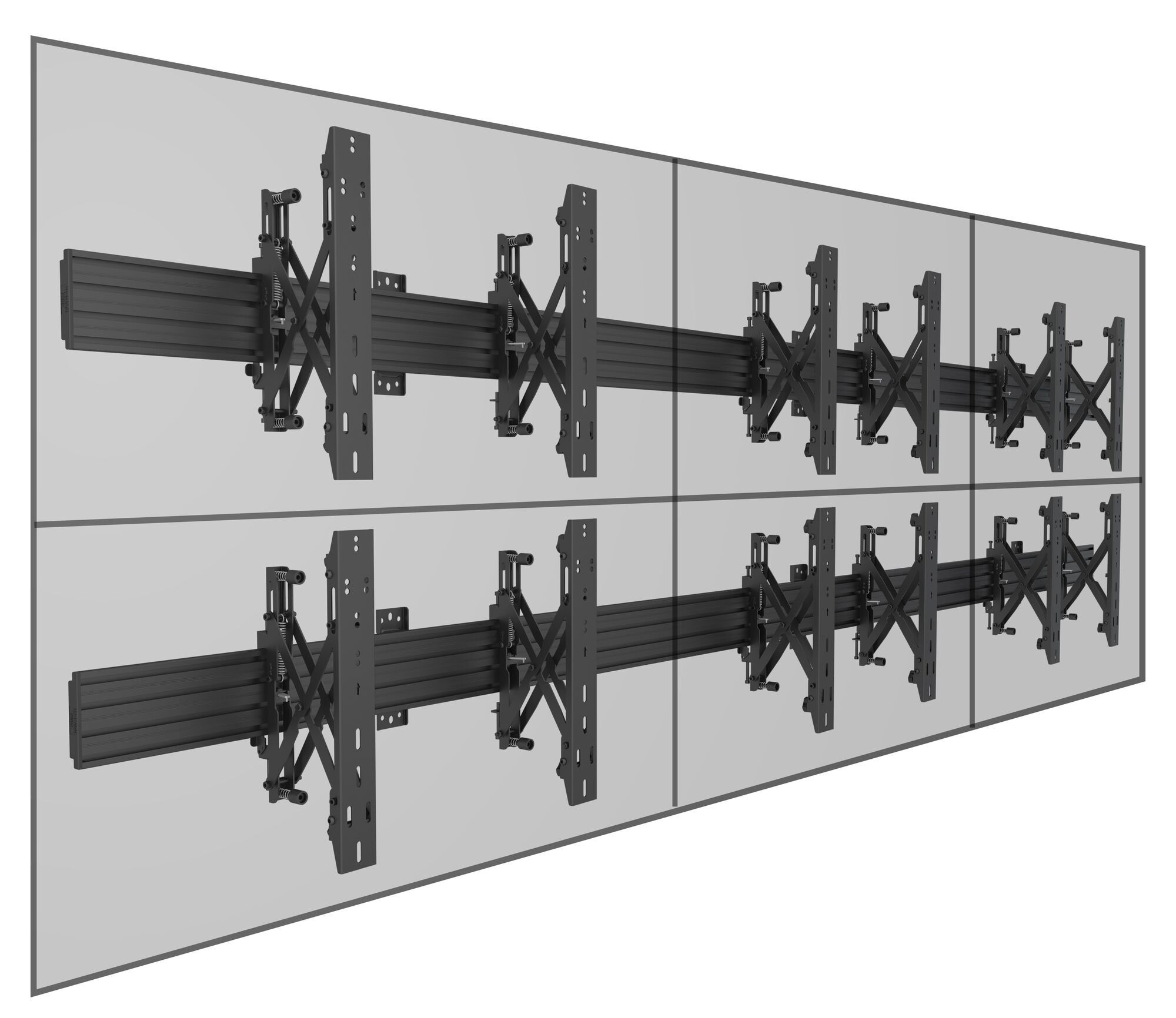 Pro Series - Wallmount Pro MBW3x2U Push In Pop Out [zwart]