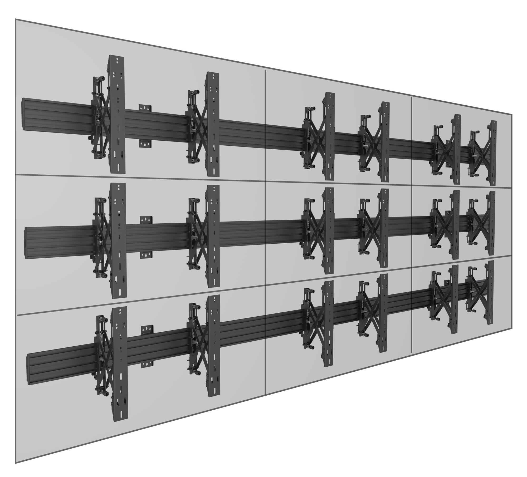 Pro Series - Wallmount Pro MBW3x3U Push In Pop Out [zwart]