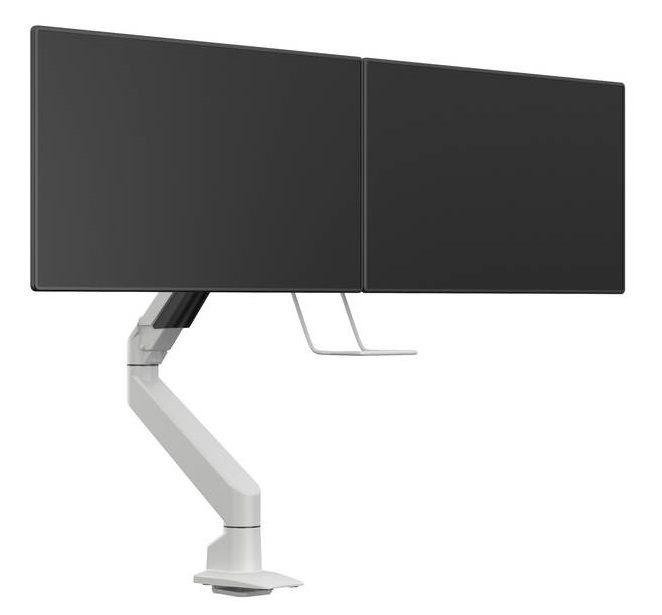 Monitorsteun - VESA Gas Lift Arm Single met Duo-Crossbar [wit]