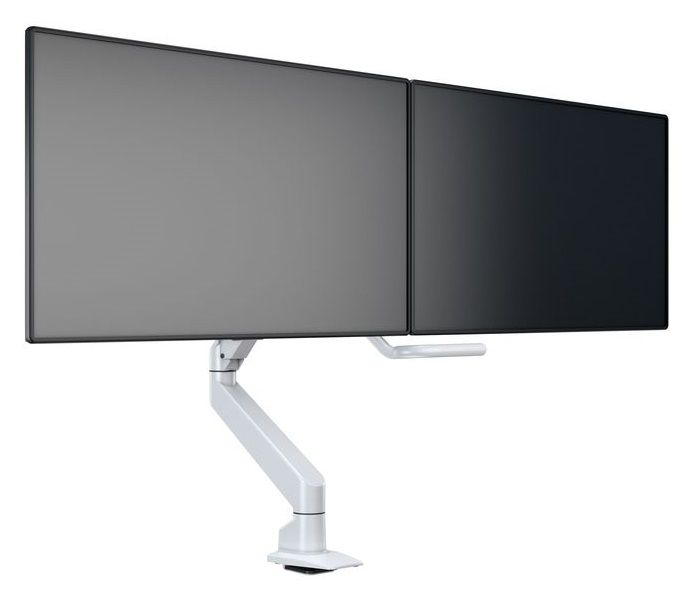 Monitorsteun - VESA Gas Lift Arm met Duo-Crossbar [zilver]