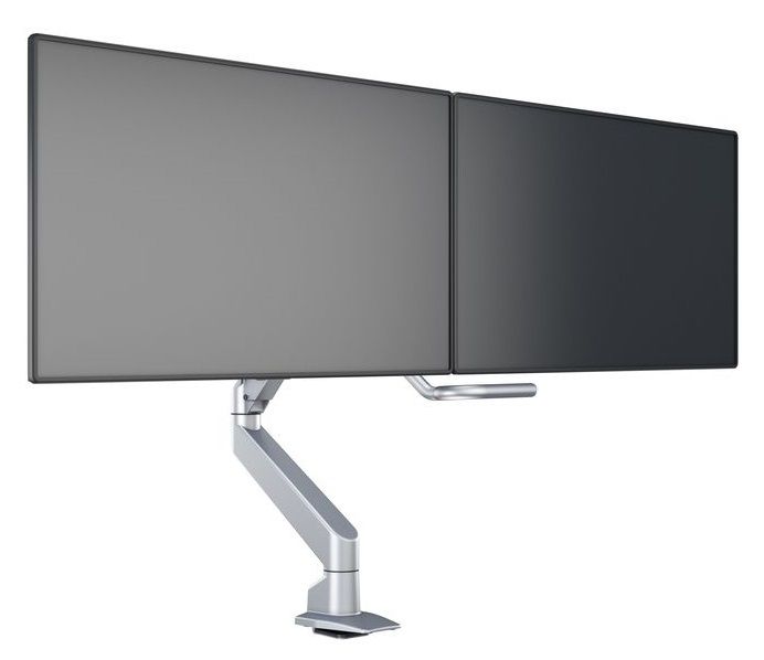 Monitorsteun - VESA Gas Lift Arm met Duo-Crossbar [wit]