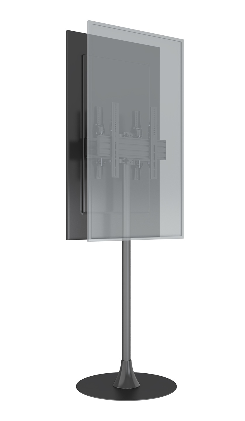 Single Pole Floorbase Round 32''''- 65'' B2B VESA 400