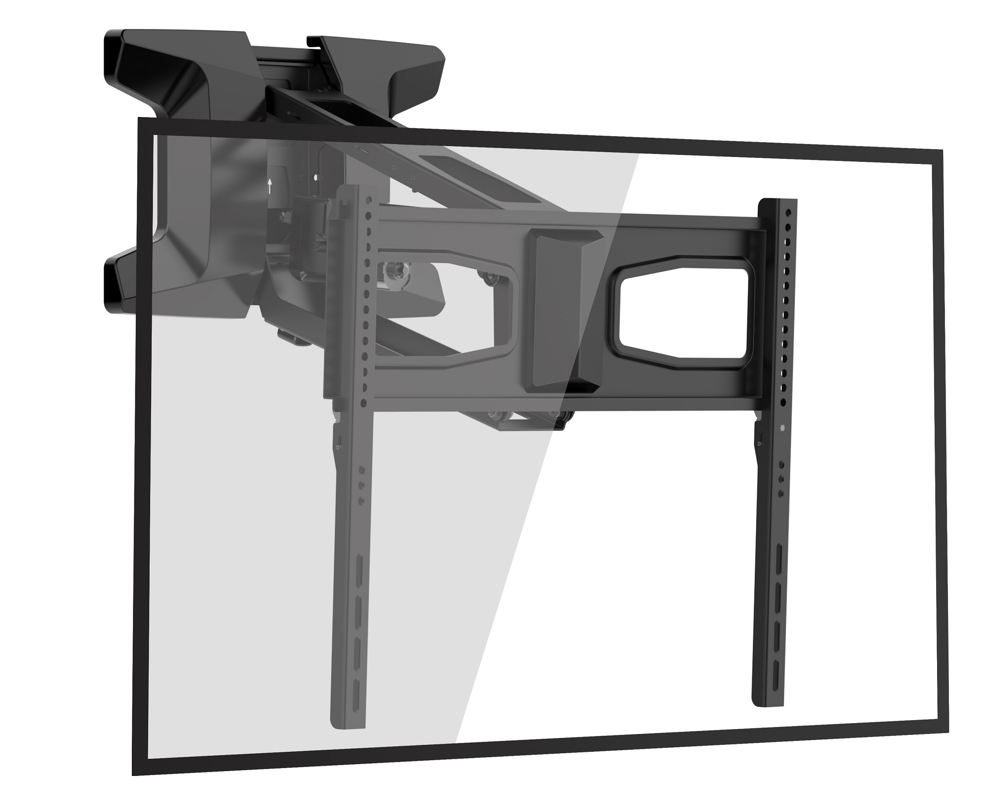 Motorized Wallmount Pull Down Full Motion Flexarm 37-70''