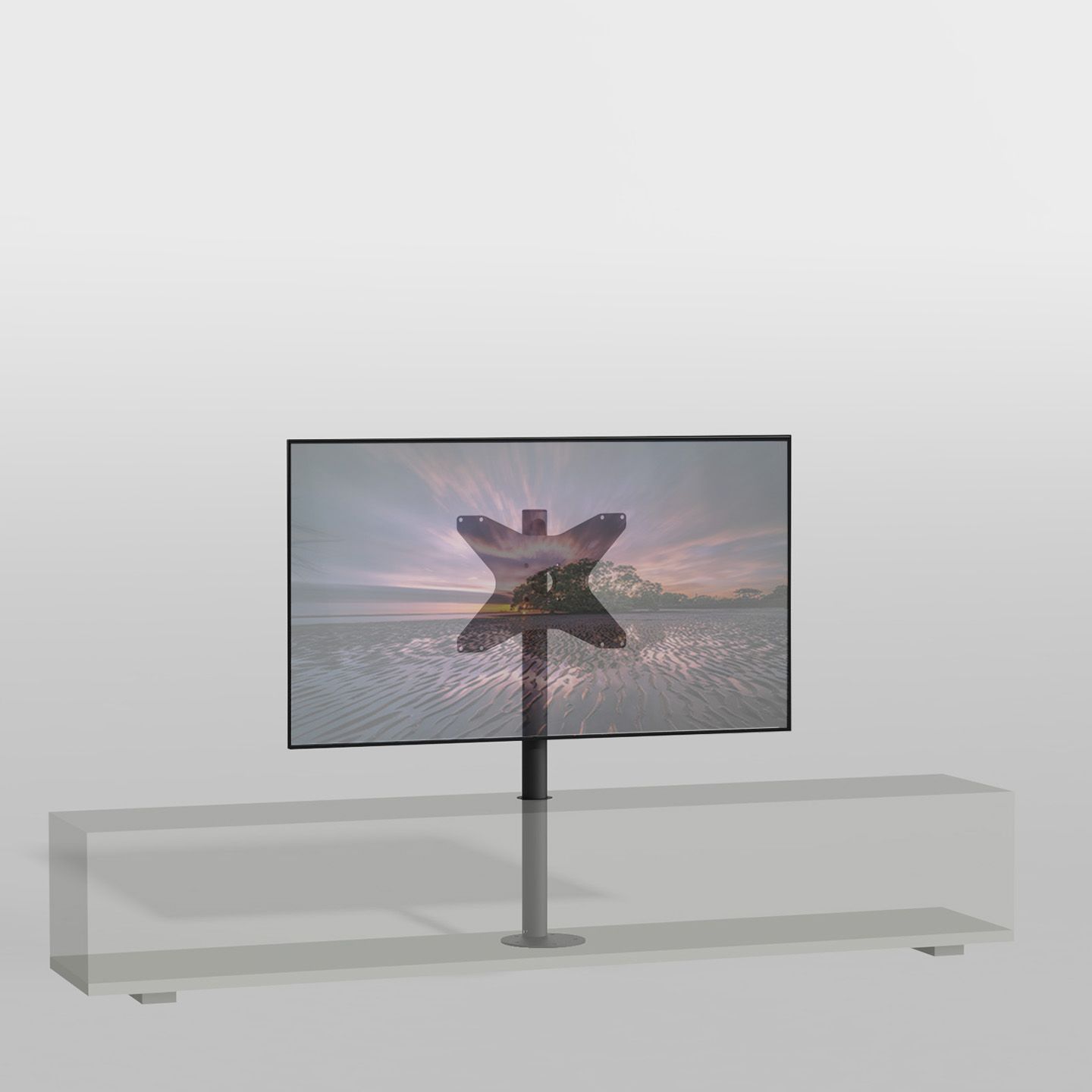 Standaard voor meubel MOUNT zwart 100 cm VESA 400x300