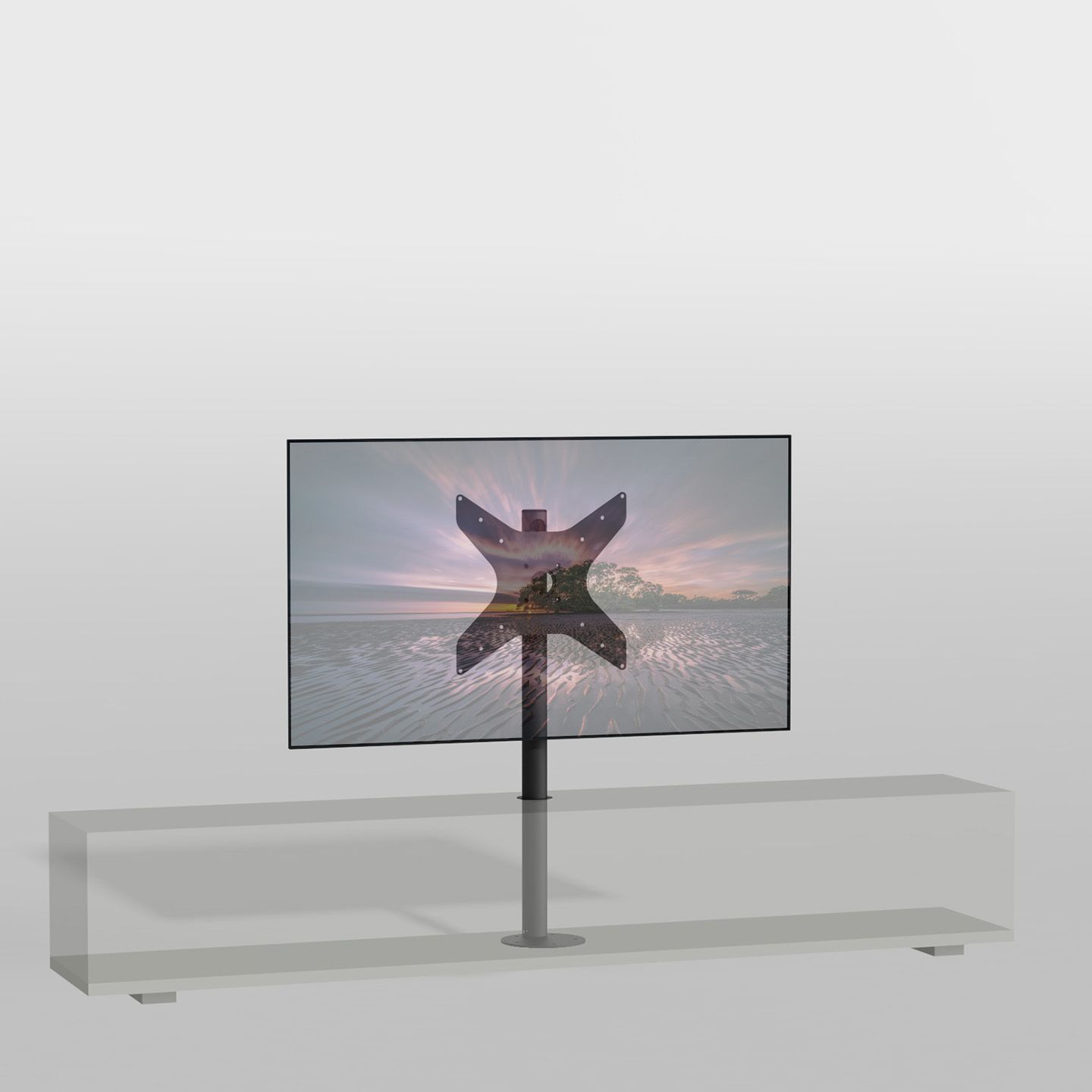 Standaard voor meubel MOUNT zwart 100 cm VESA 400x400