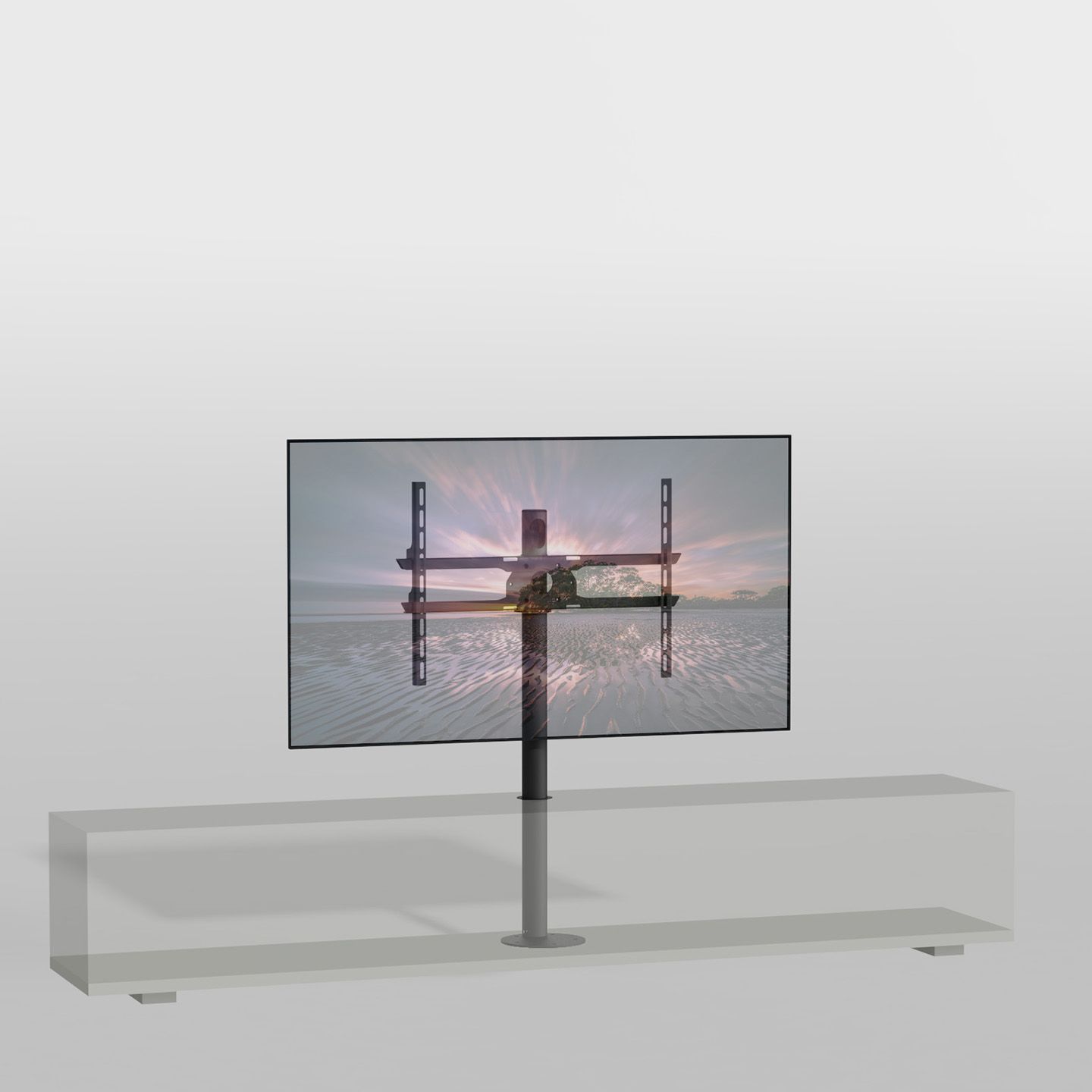 Standaard voor meubel MOUNT zwart 100 cm VESA 600x400