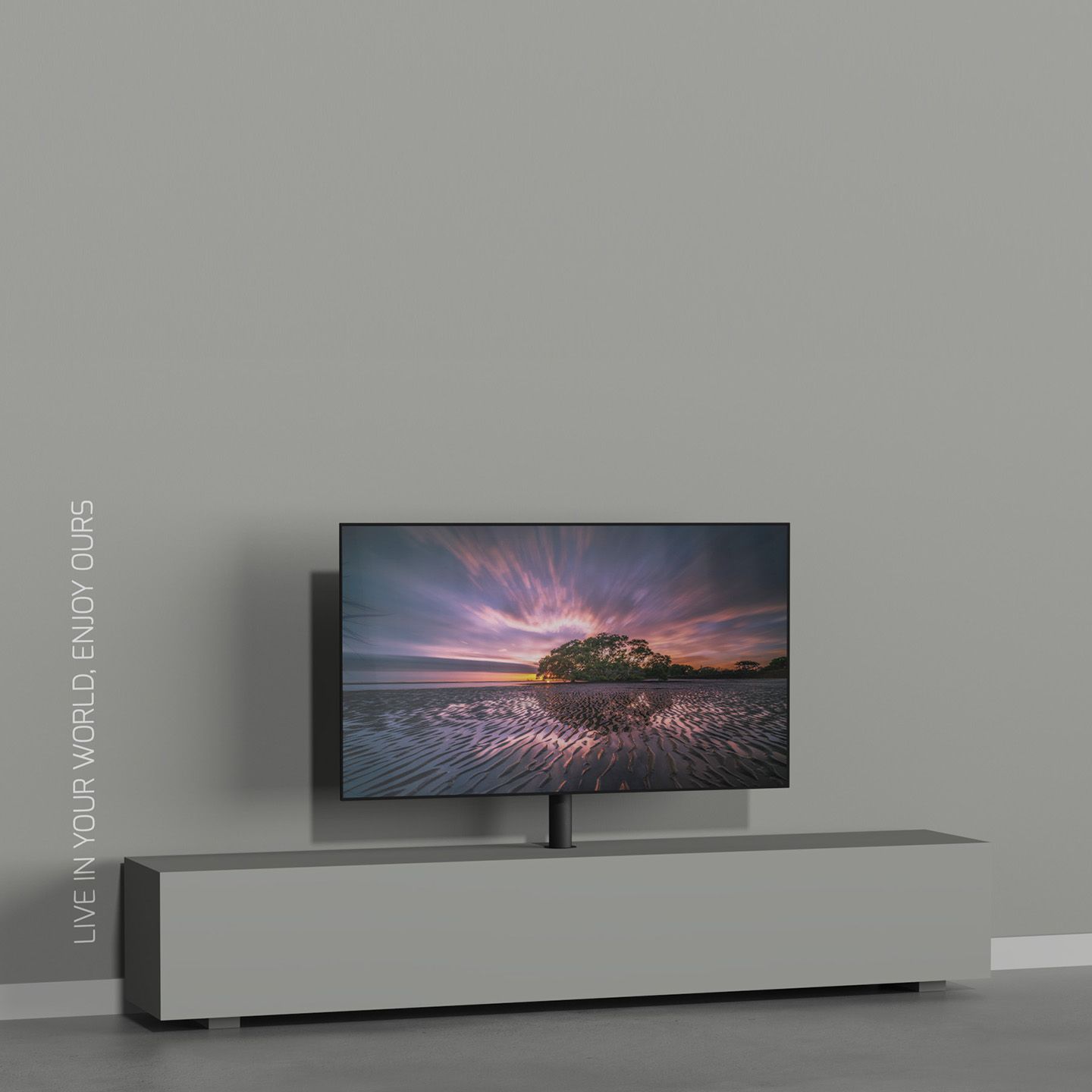 Standaard voor meubel MOUNT zwart 80 cm VESA 100x100
