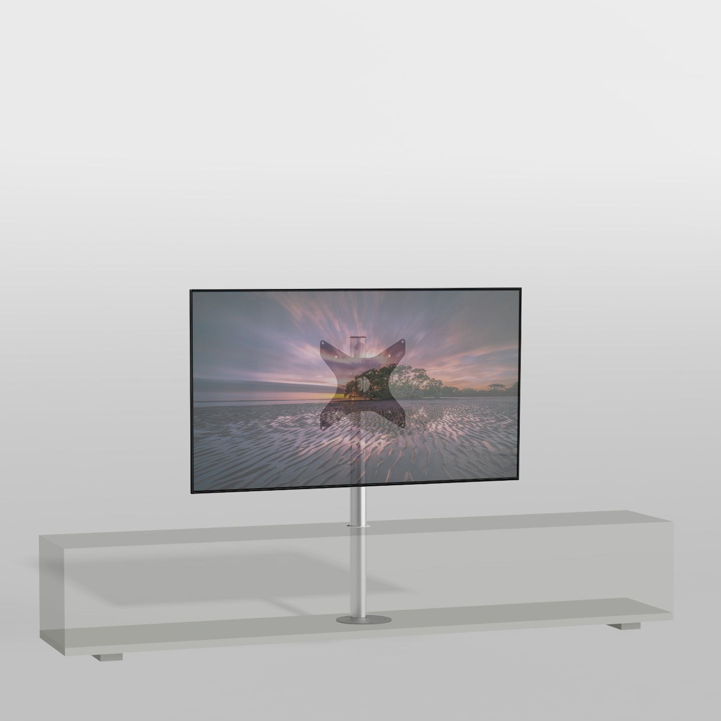 Standaard voor meubel MOUNT rvs 100 cm VESA 300x300