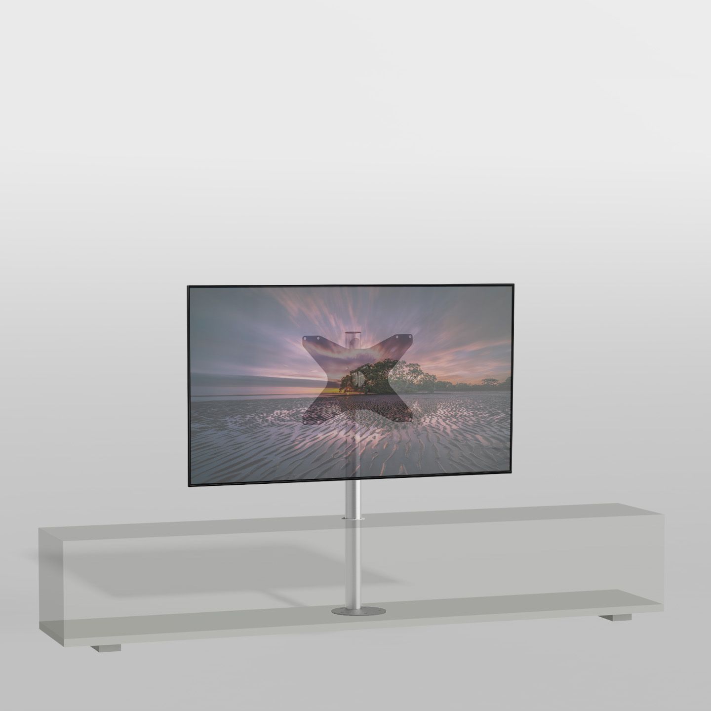 Standaard voor meubel MOUNT rvs 100 cm VESA 400x300