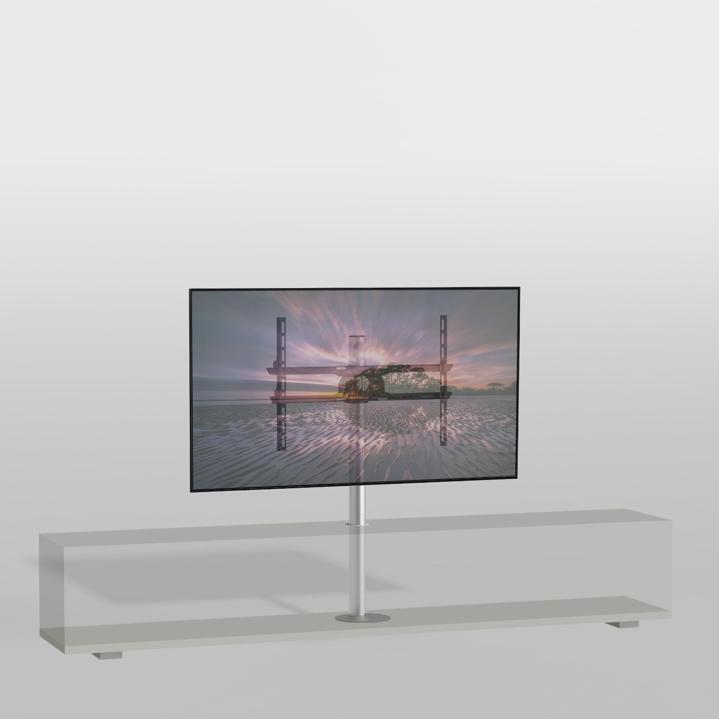 Standaard voor meubel MOUNT rvs 100 cm VESA 600x400