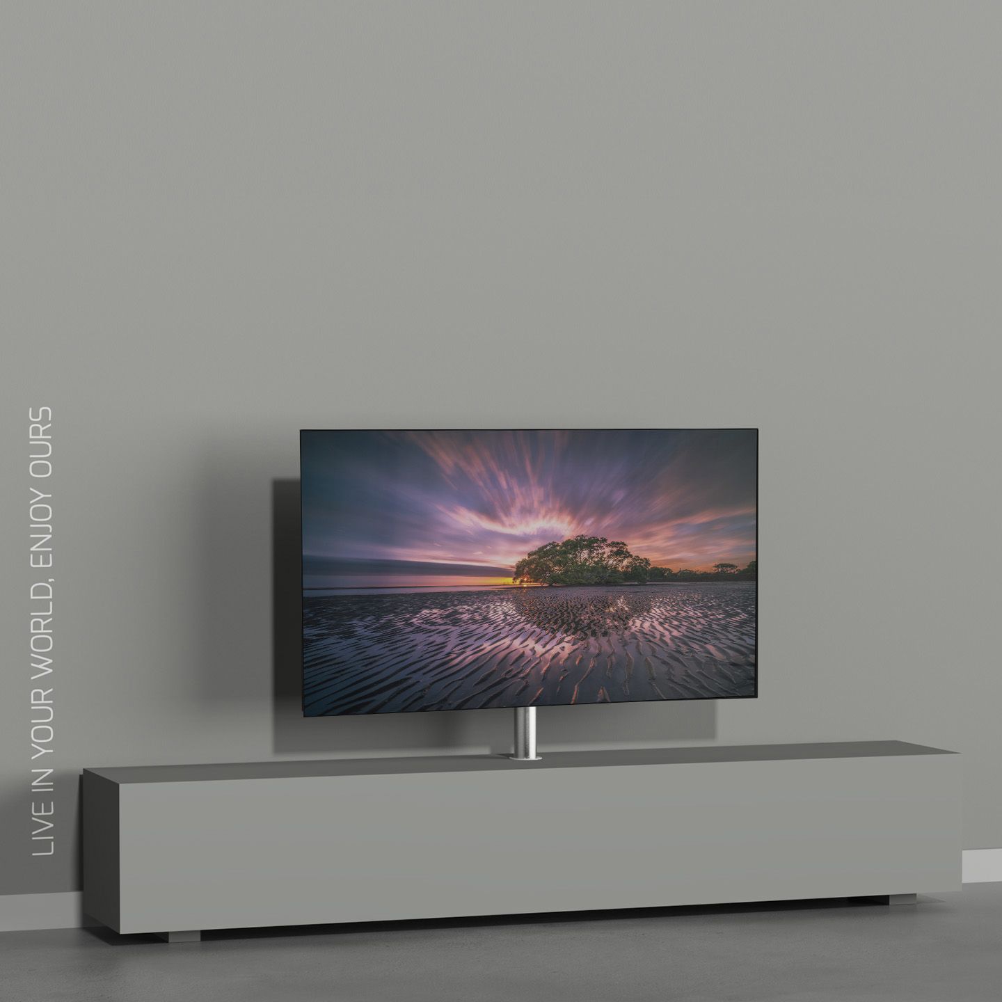 Standaard voor meubel MOUNT rvs 80 cm VESA 100x100