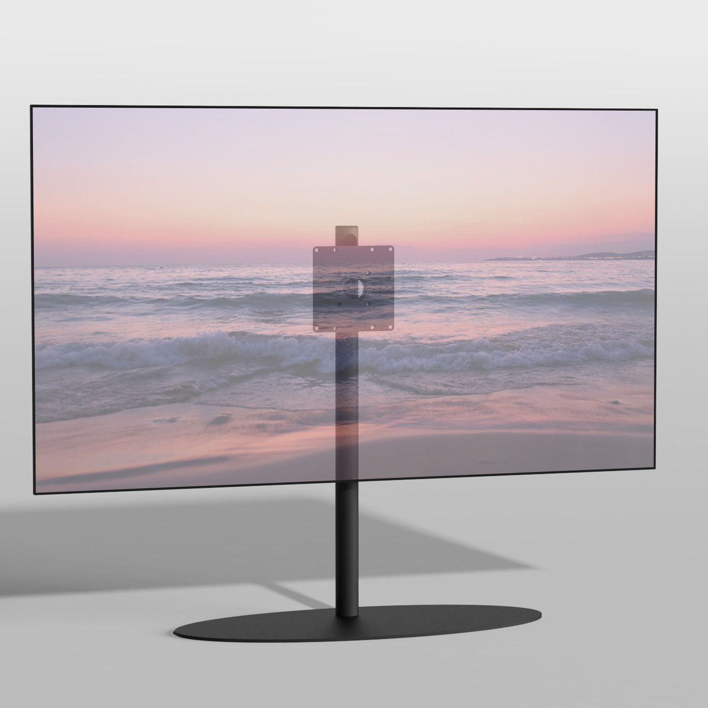 Vloerstandaard ORBIT zwart 100 cm VESA 200x200