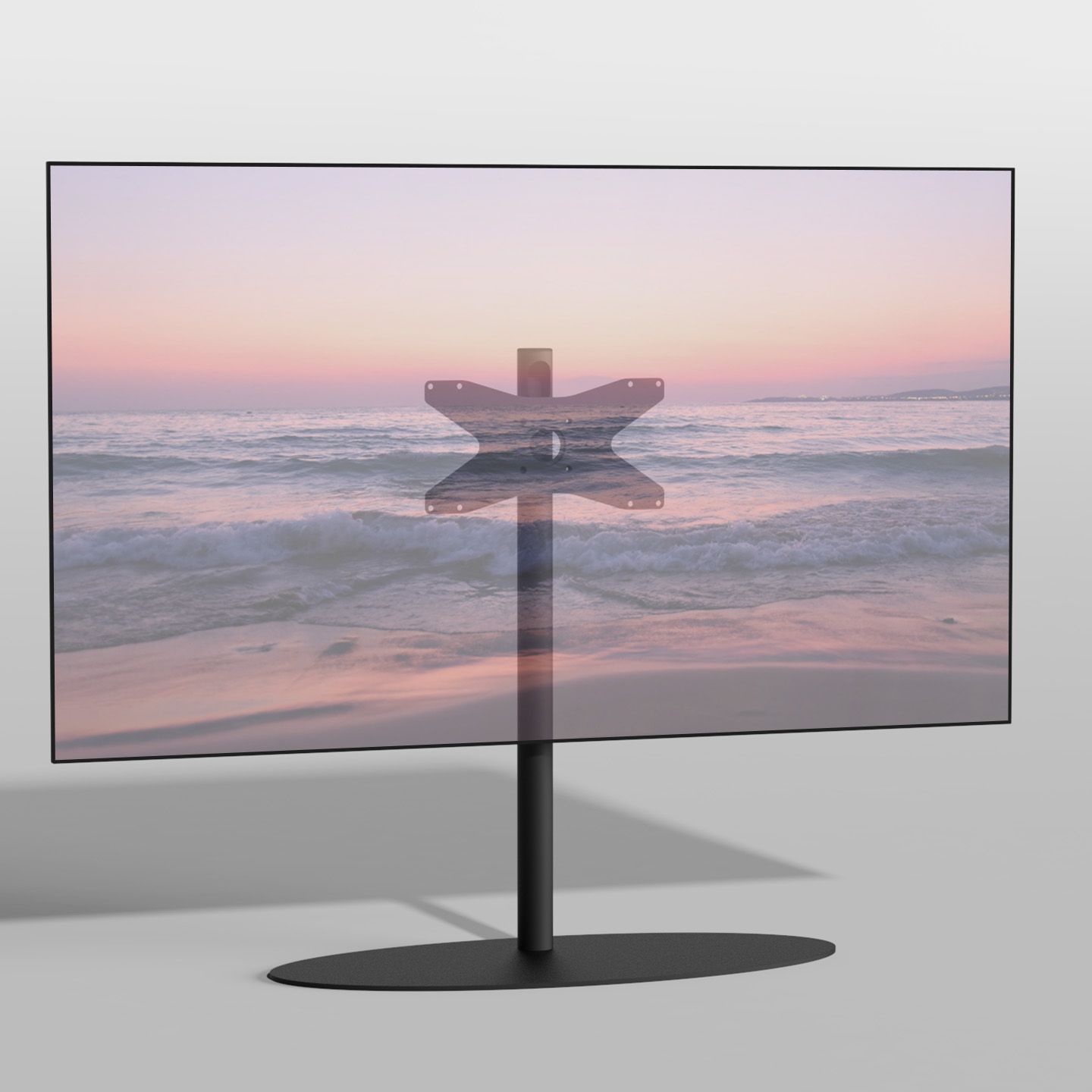 Vloerstandaard ORBIT zwart 100 cm VESA 400x200
