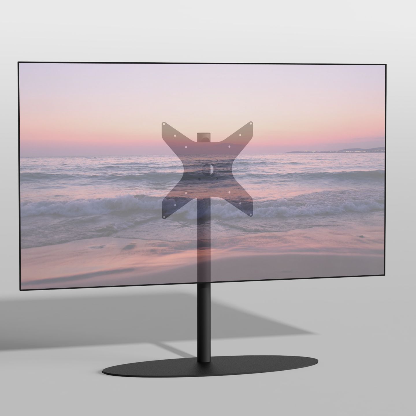 Vloerstandaard ORBIT zwart 100 cm VESA 400x400