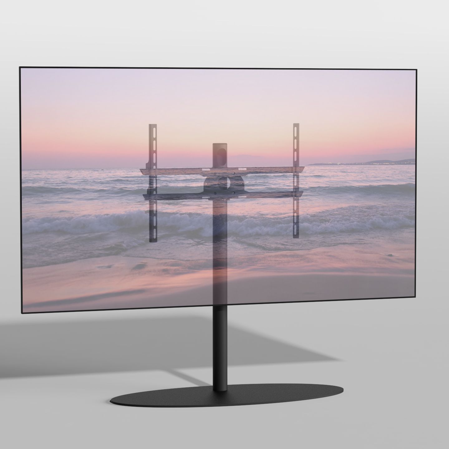 Vloerstandaard ORBIT zwart 100 cm VESA 600x400