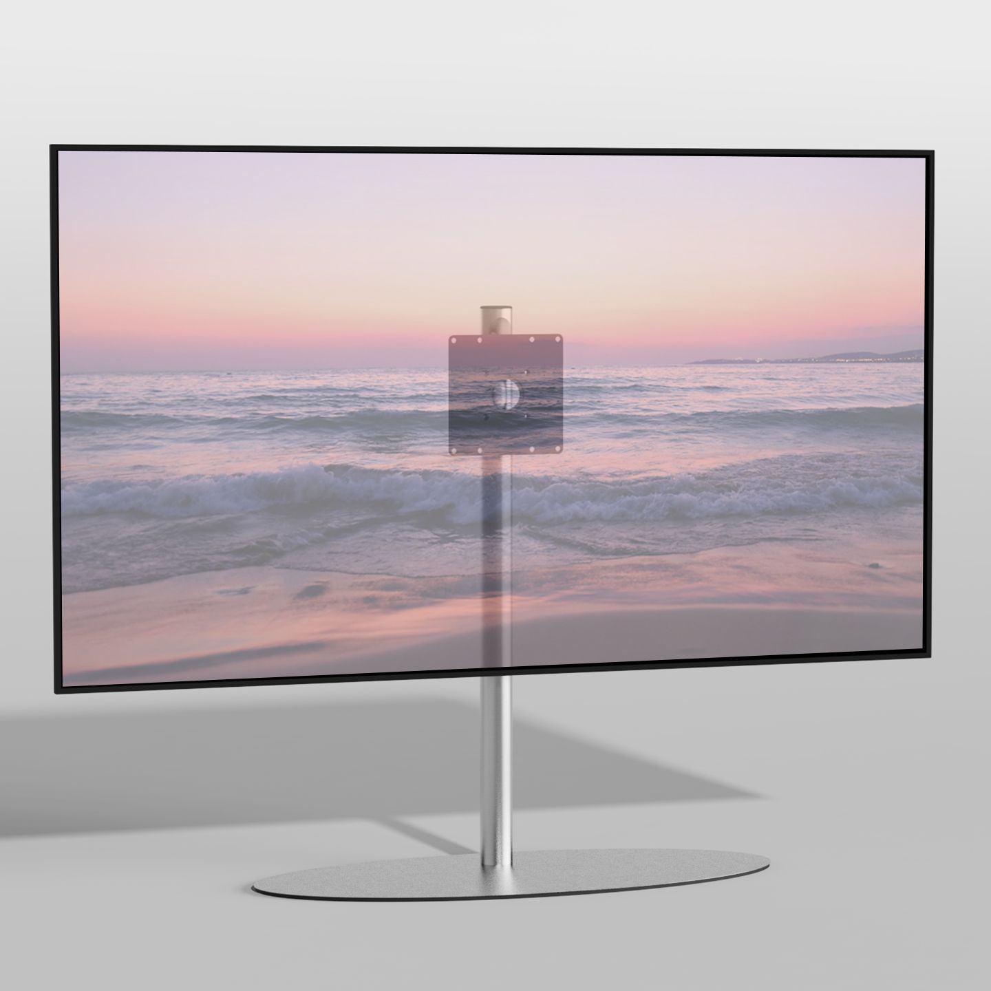 Vloerstandaard ORBIT rvs 100 cm VESA 200x200