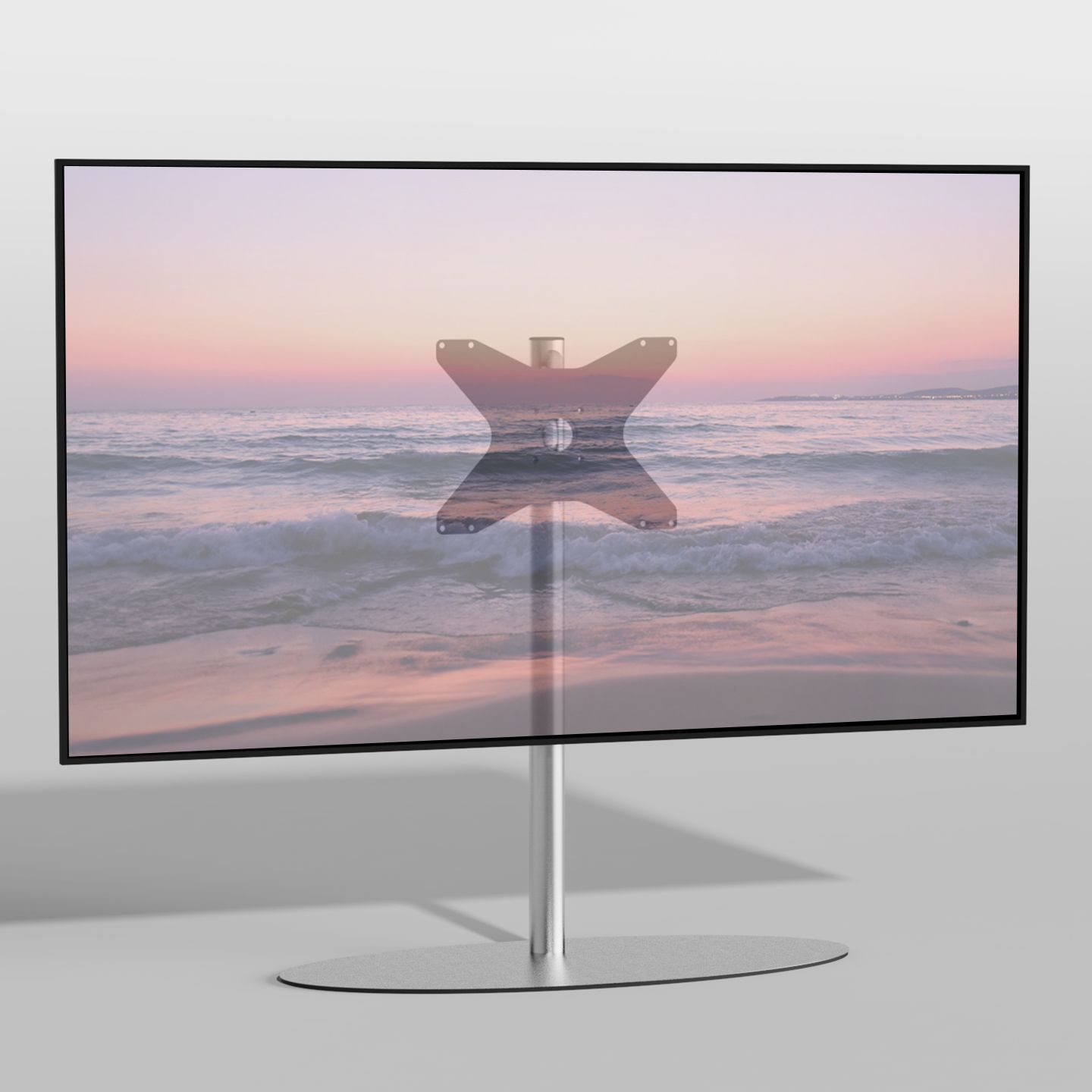 Vloerstandaard ORBIT rvs 100 cm VESA 400x300