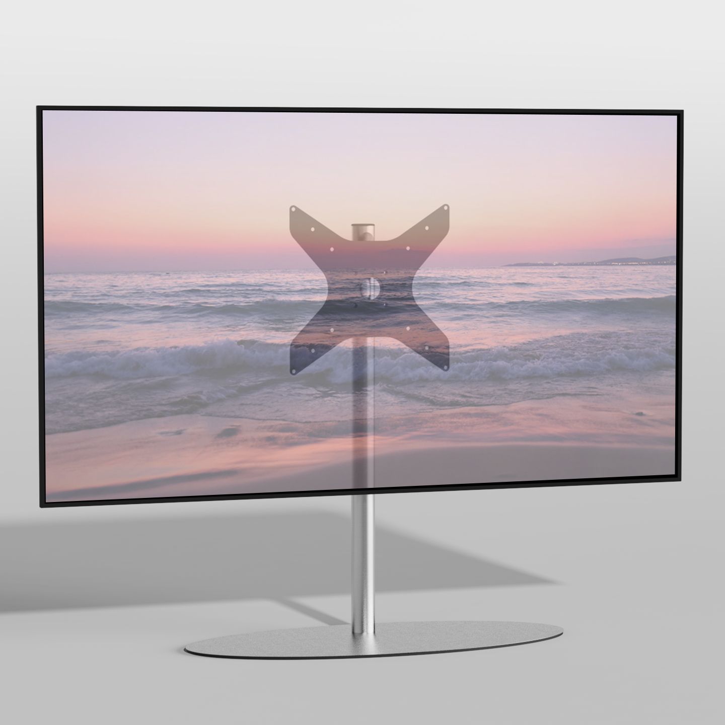 Vloerstandaard ORBIT rvs 100 cm VESA 400x400