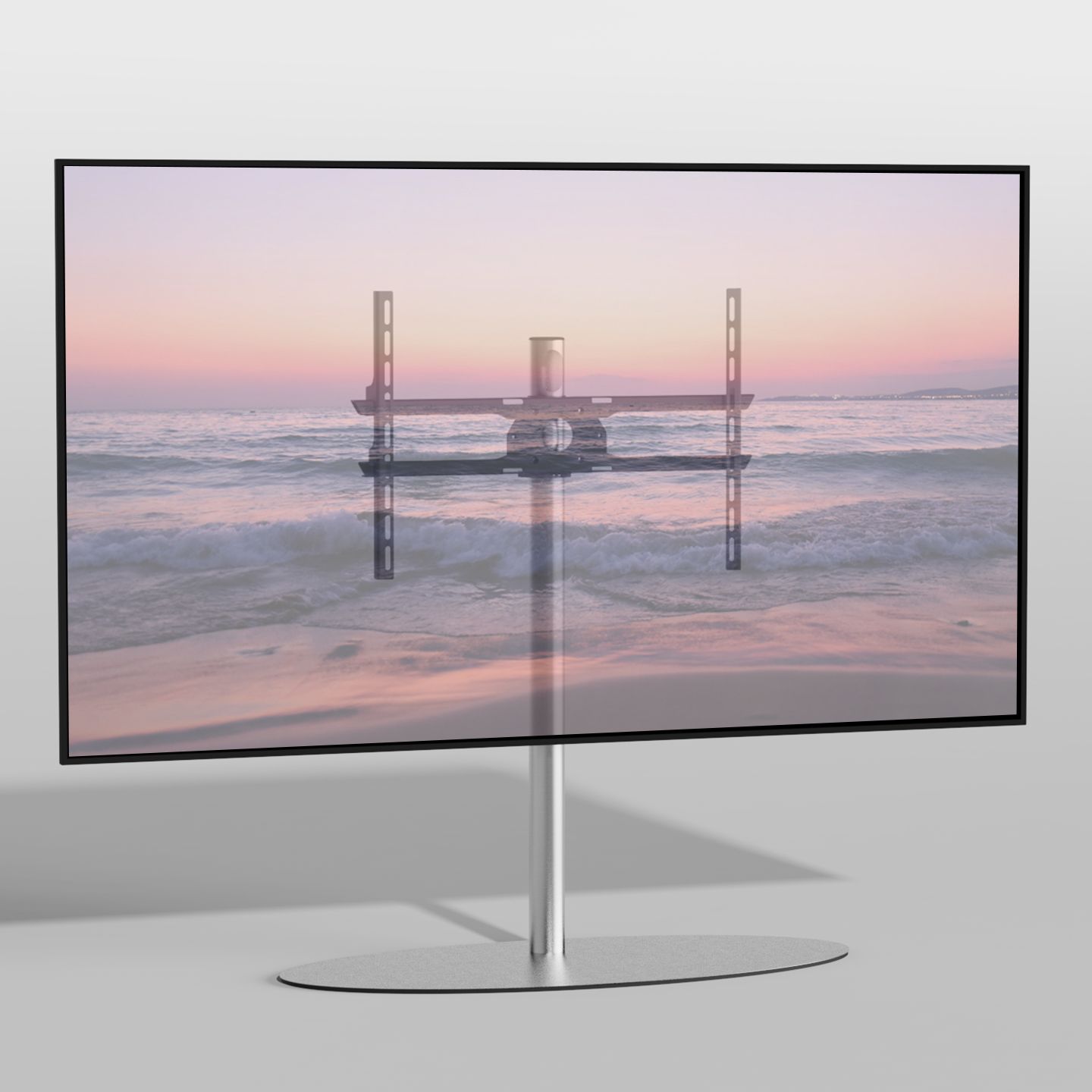 Vloerstandaard ORBIT rvs 100 cm VESA 600x400
