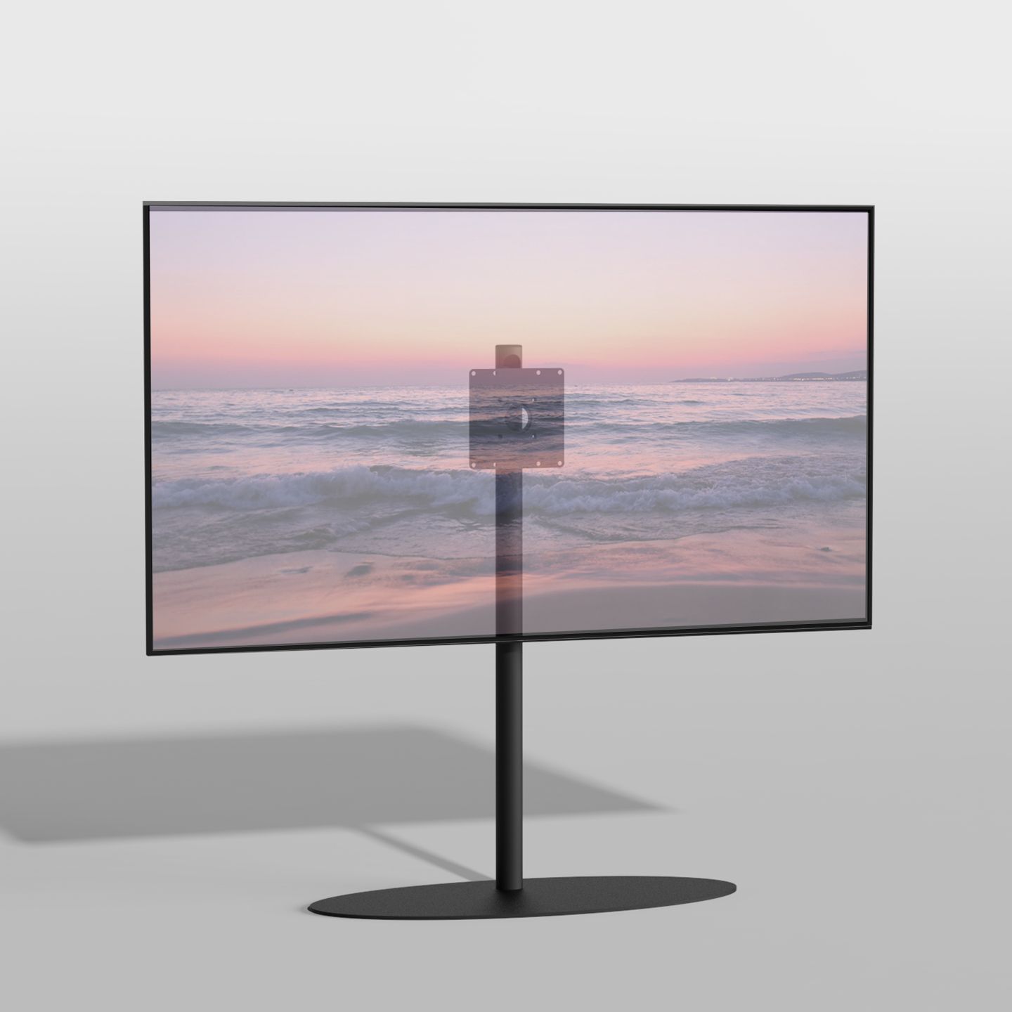 Vloerstandaard ORBIT zwart 120 cm VESA 200x200