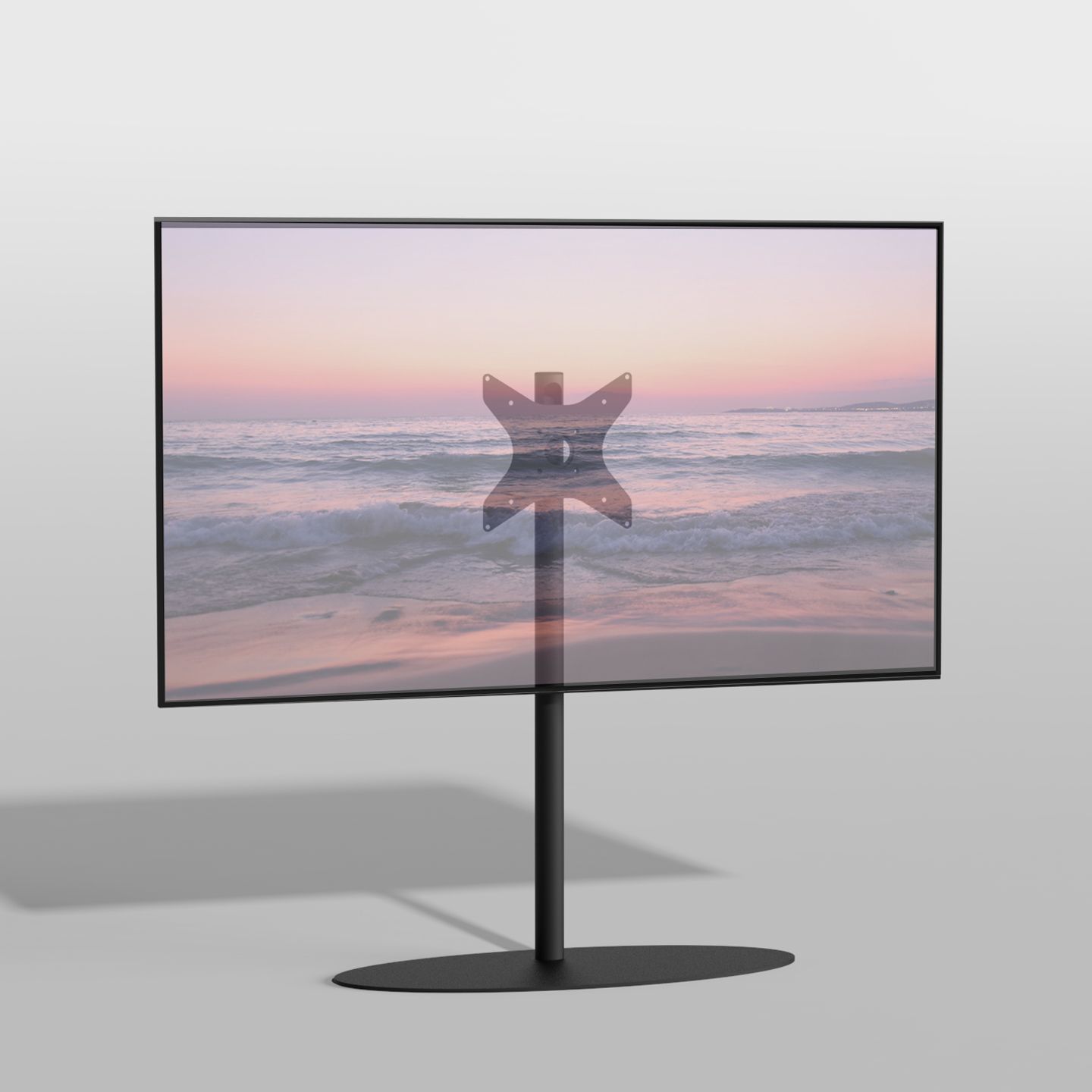 Vloerstandaard ORBIT zwart 120 cm VESA 300x300