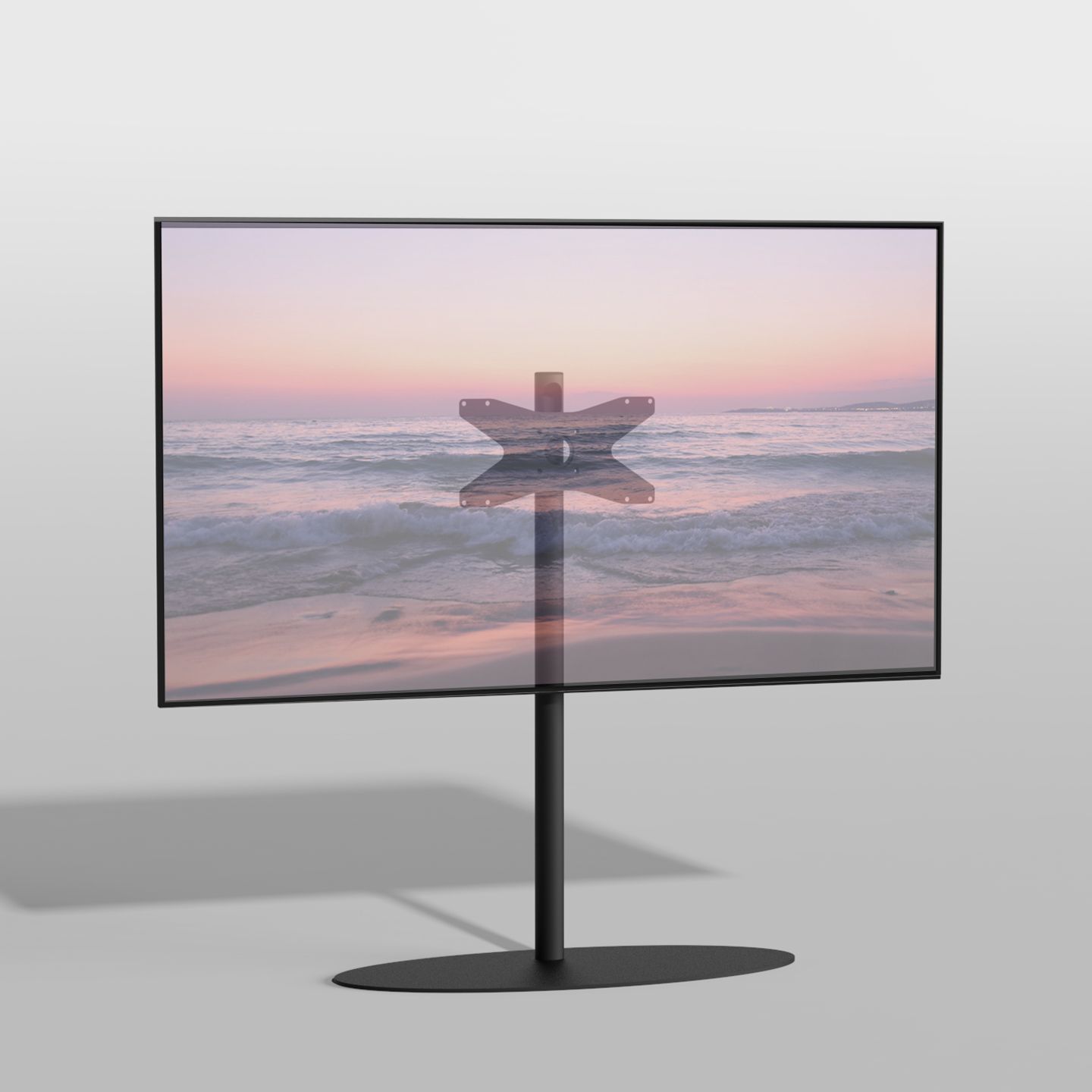 Vloerstandaard ORBIT zwart 120 cm VESA 400x200
