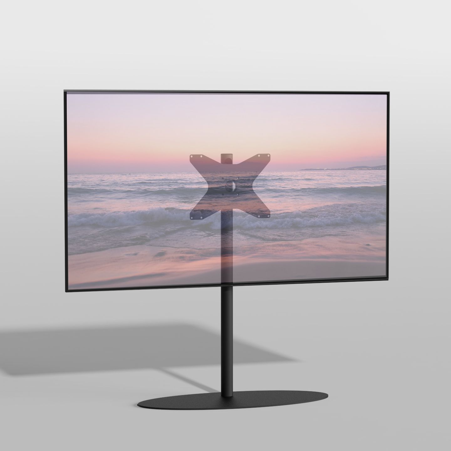 Vloerstandaard ORBIT zwart 120 cm VESA 400x300